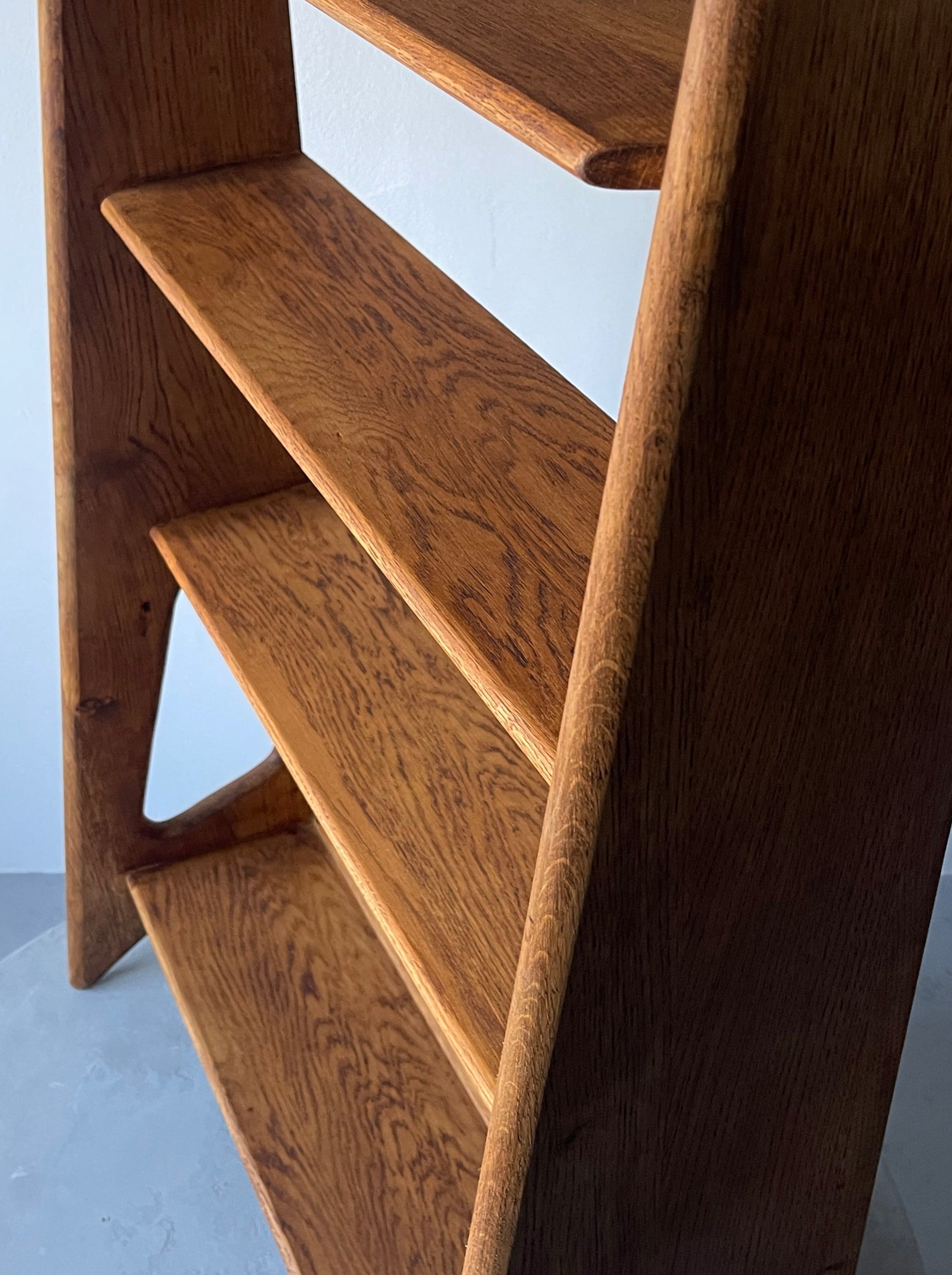 Vintage oak shelf by Pierre Cruège for Formes