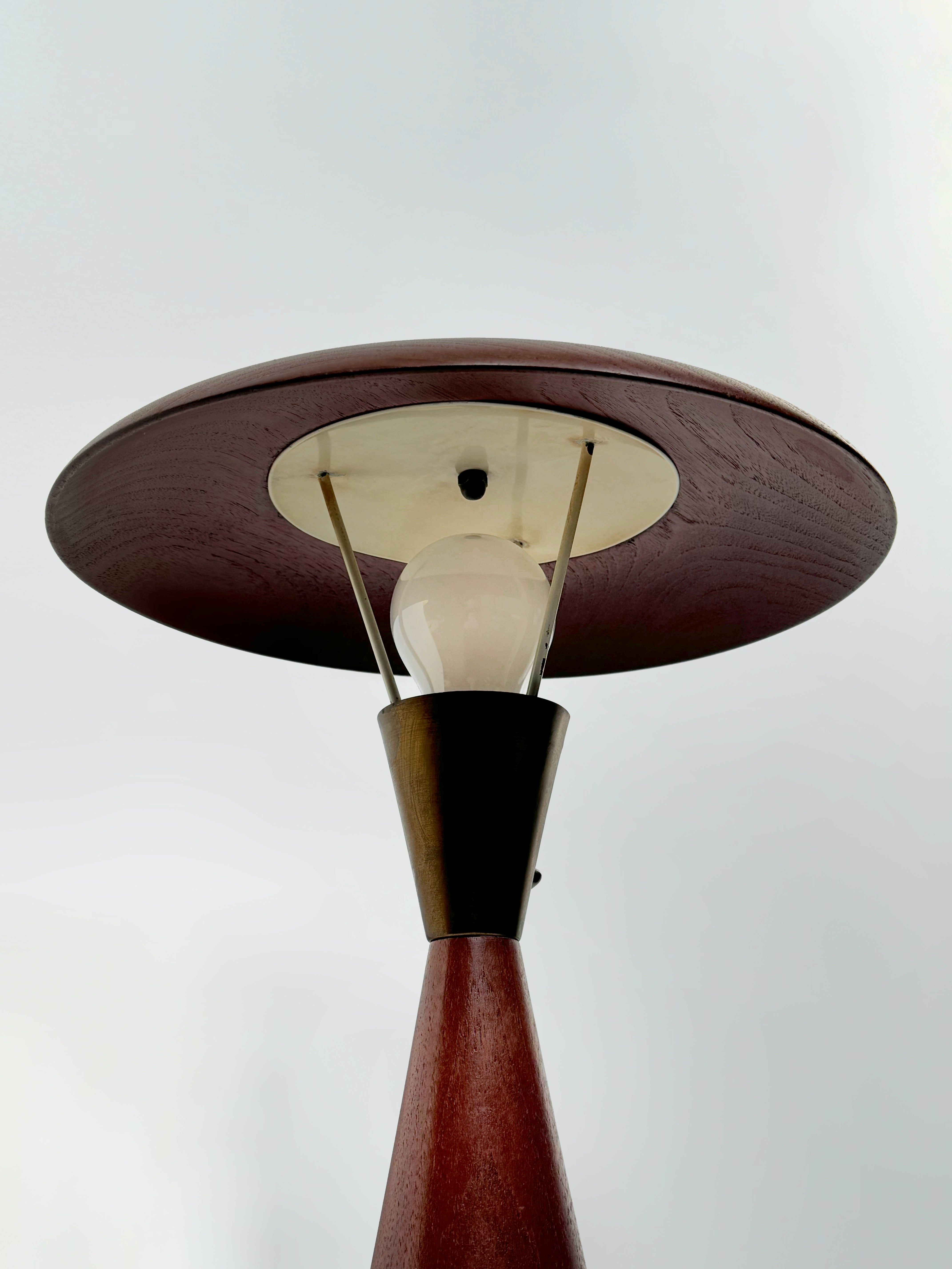 Solid Teak Shade Lamp 1960s