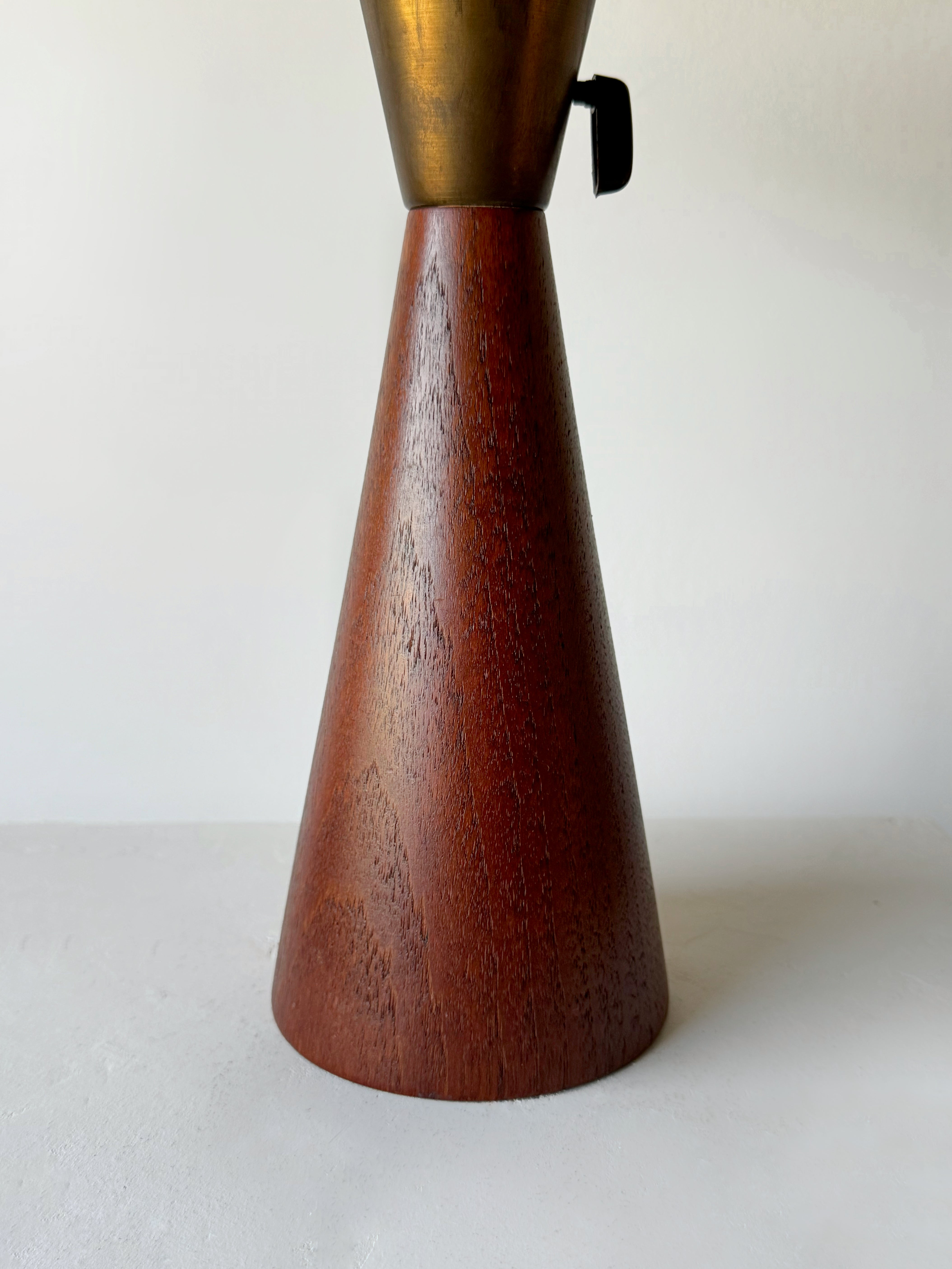 Solid Teak Shade Lamp 1960s