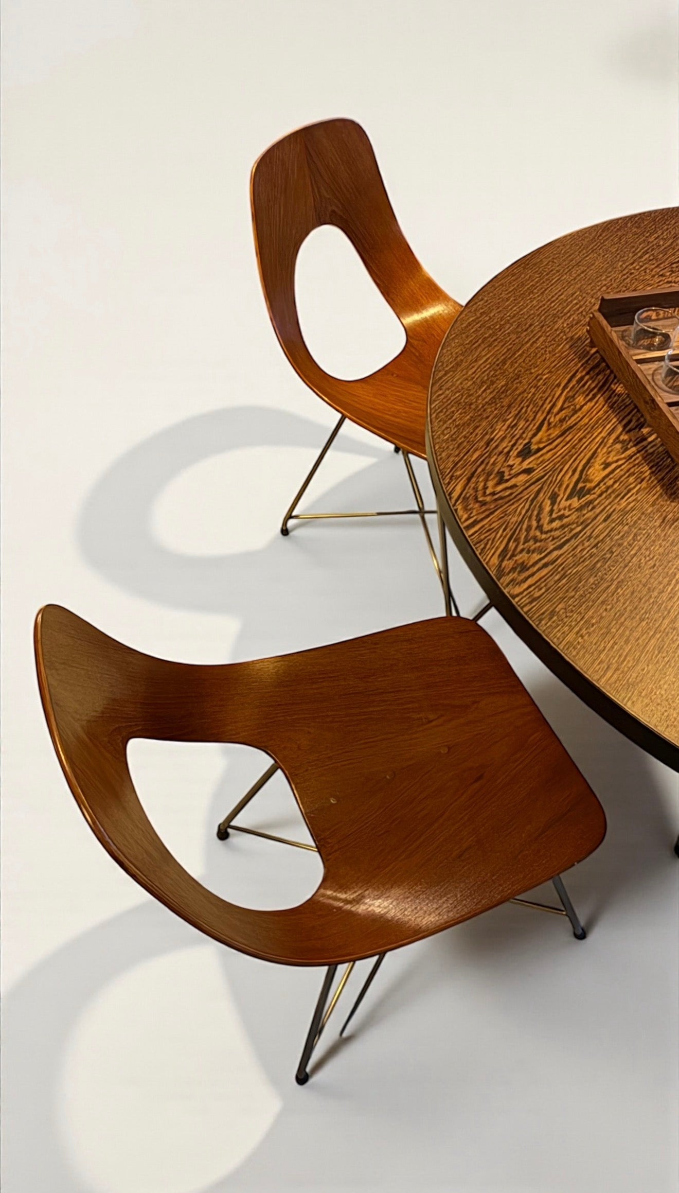 Set of 4 Dinning Chairs by Augusto Bozzi for Saporiti, Italy 1950s　