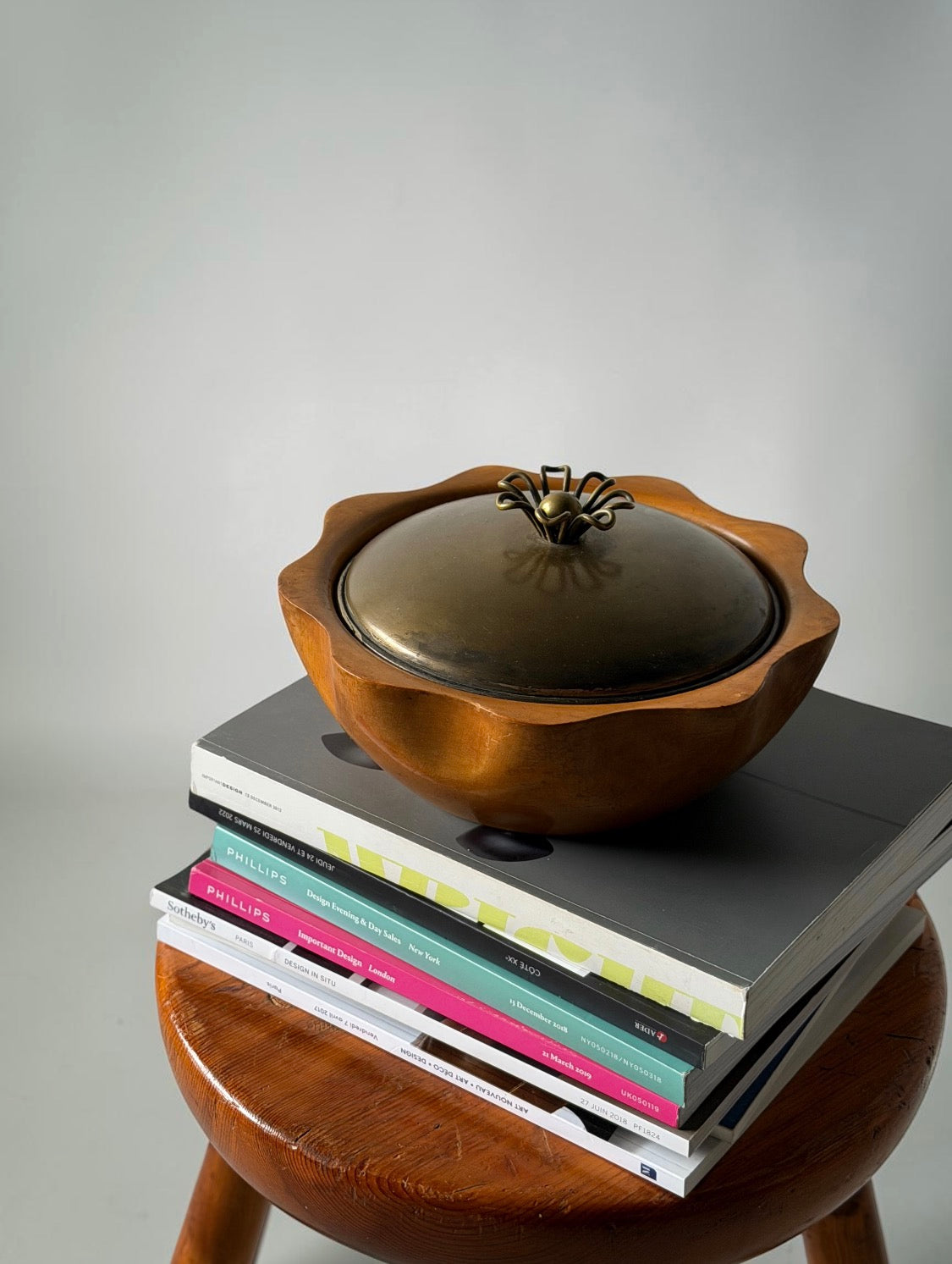 Art Deco Wooden Box by Aldo Tura for Macabo, Italy, 1950s