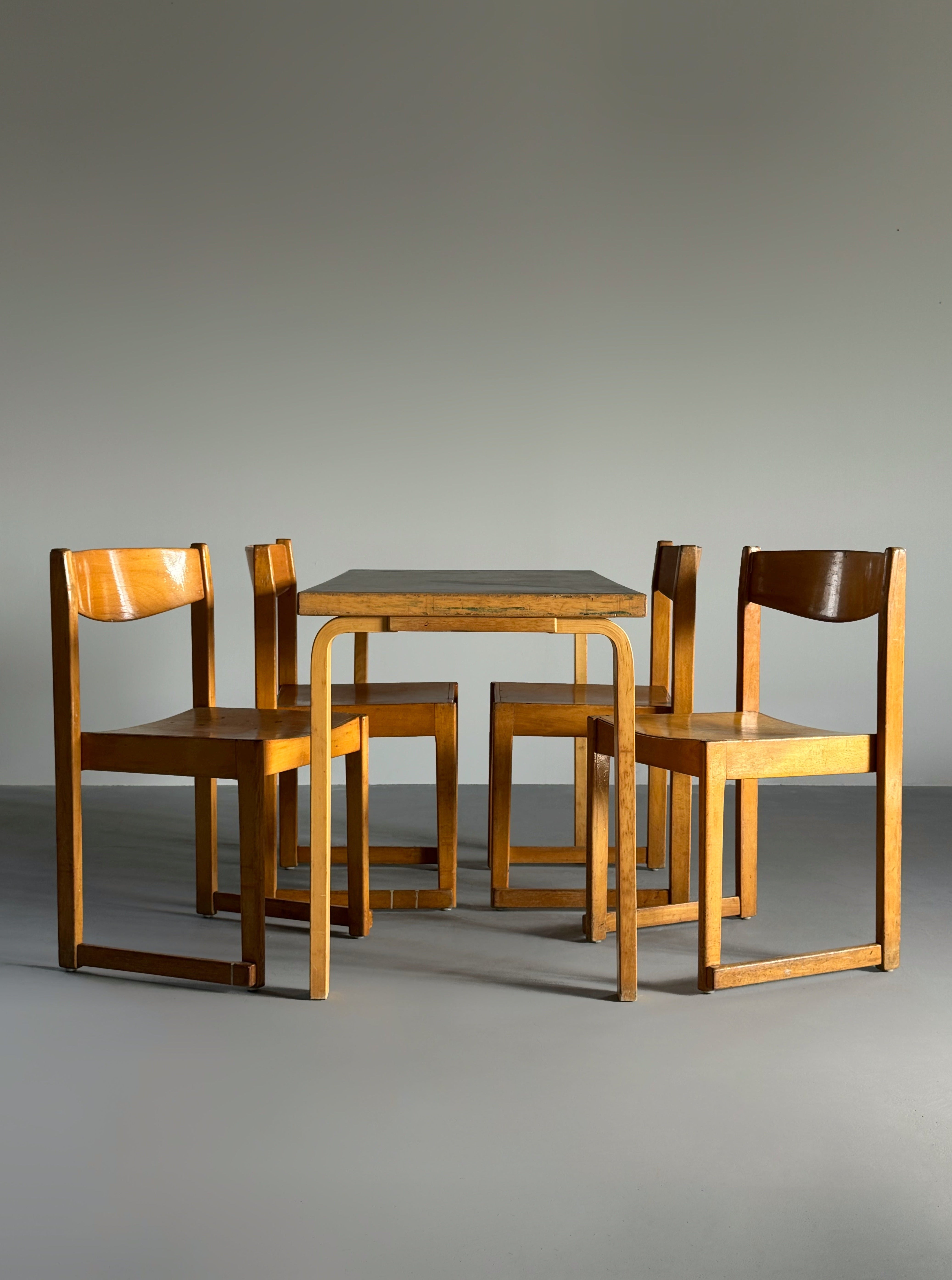 Set of 4 Stackable Chairs by Carl Ewert Ekström