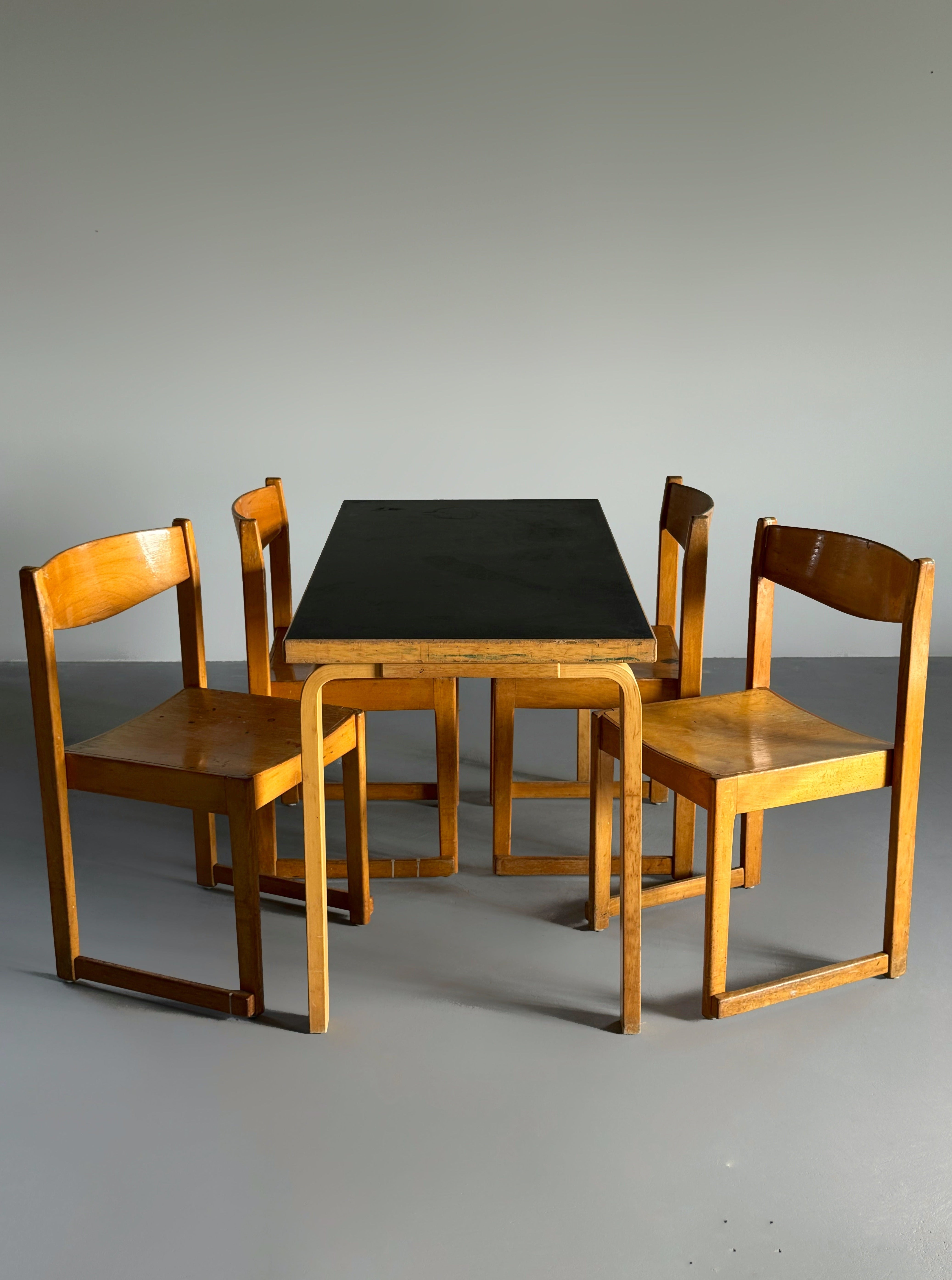 Set of 4 Stackable Chairs by Carl Ewert Ekström