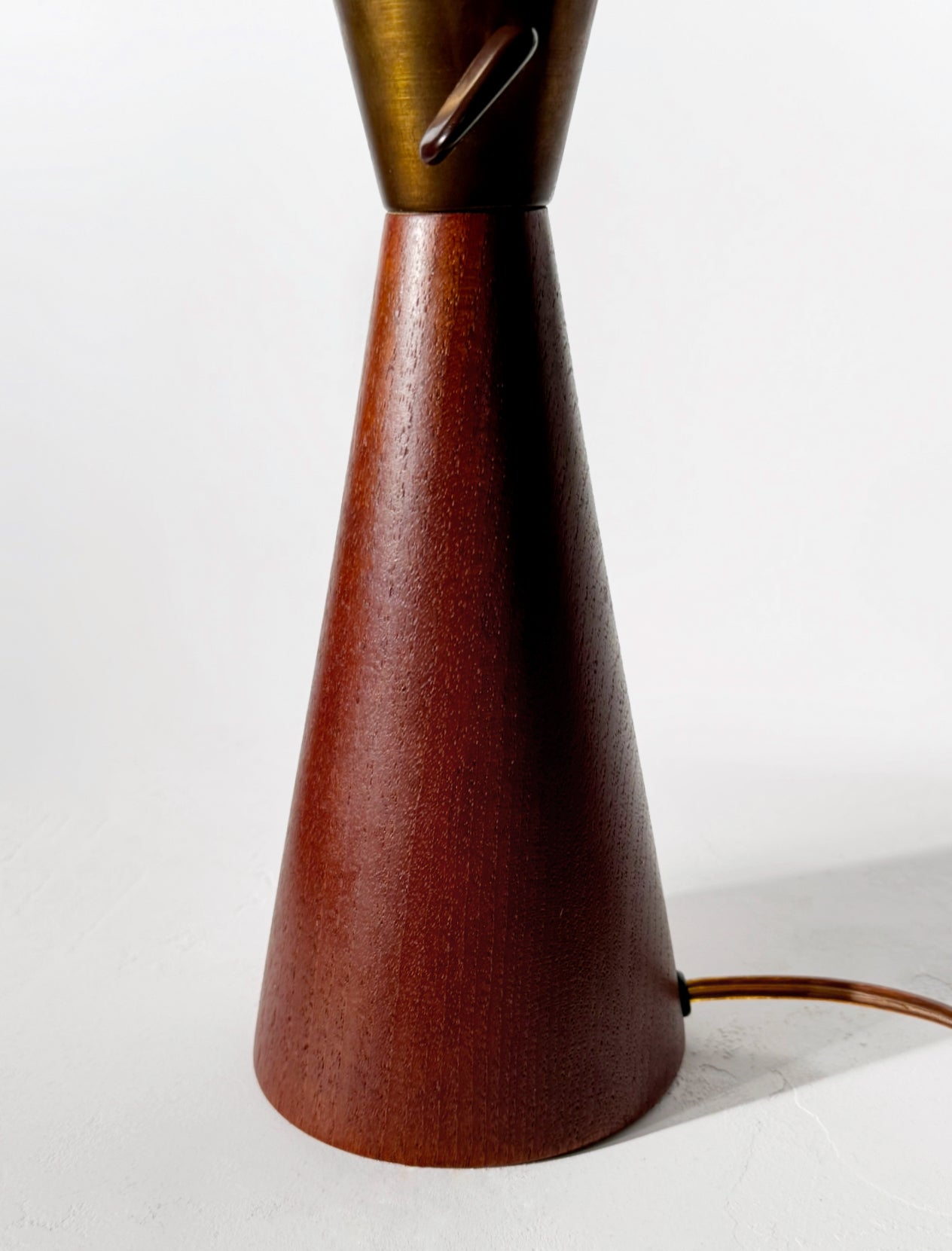 Solid Teak Shade Lamp 1960s