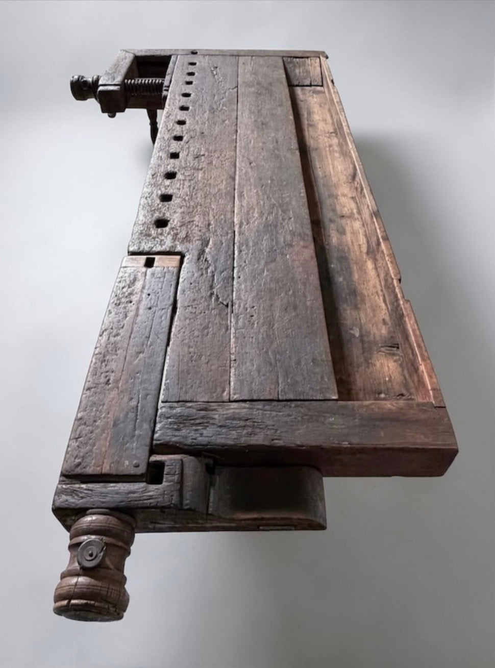 Carpenter’s Wooden Workbench with Original Patina, 1930s