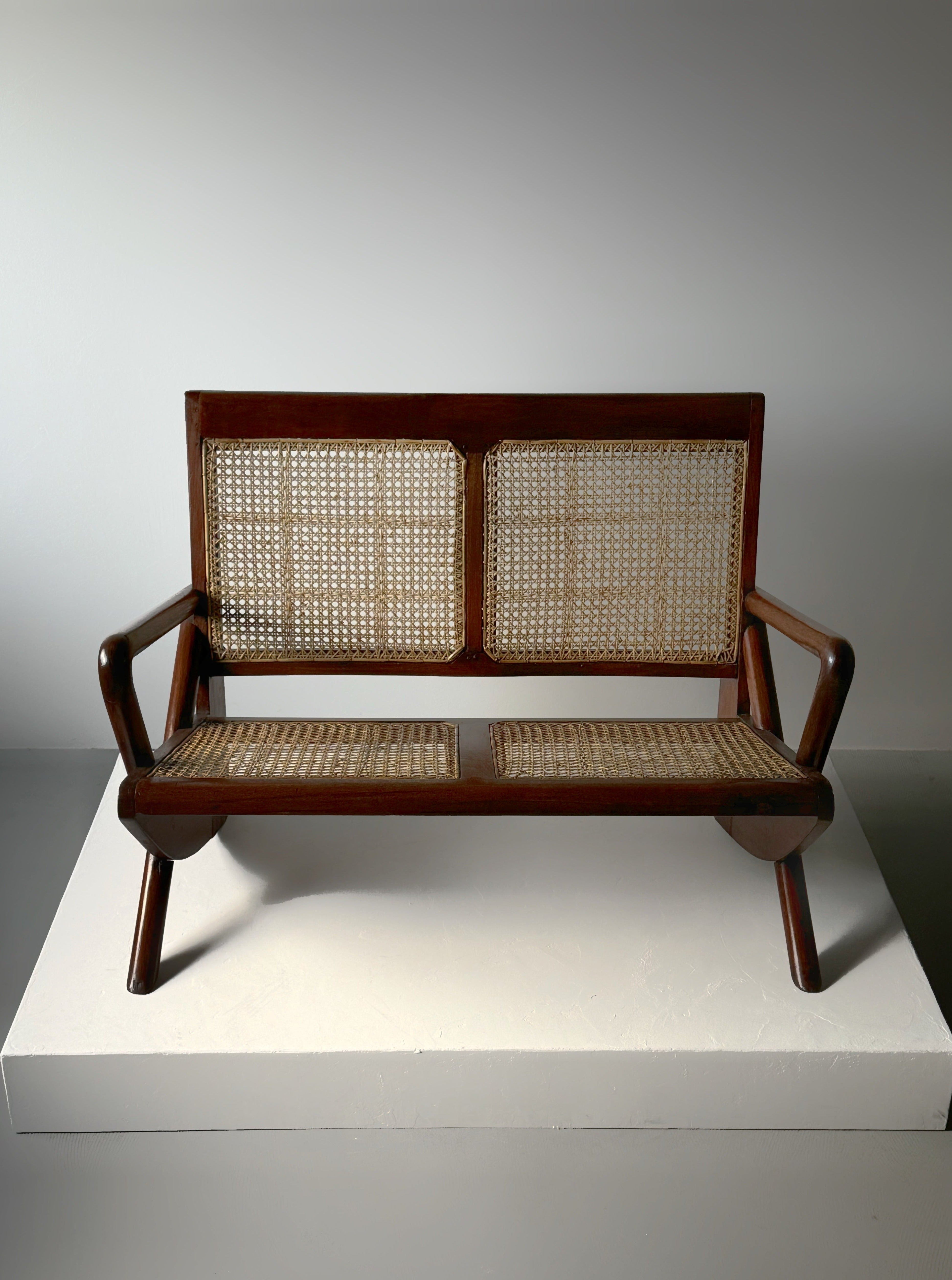 Rustic wooden sofa France 1950s