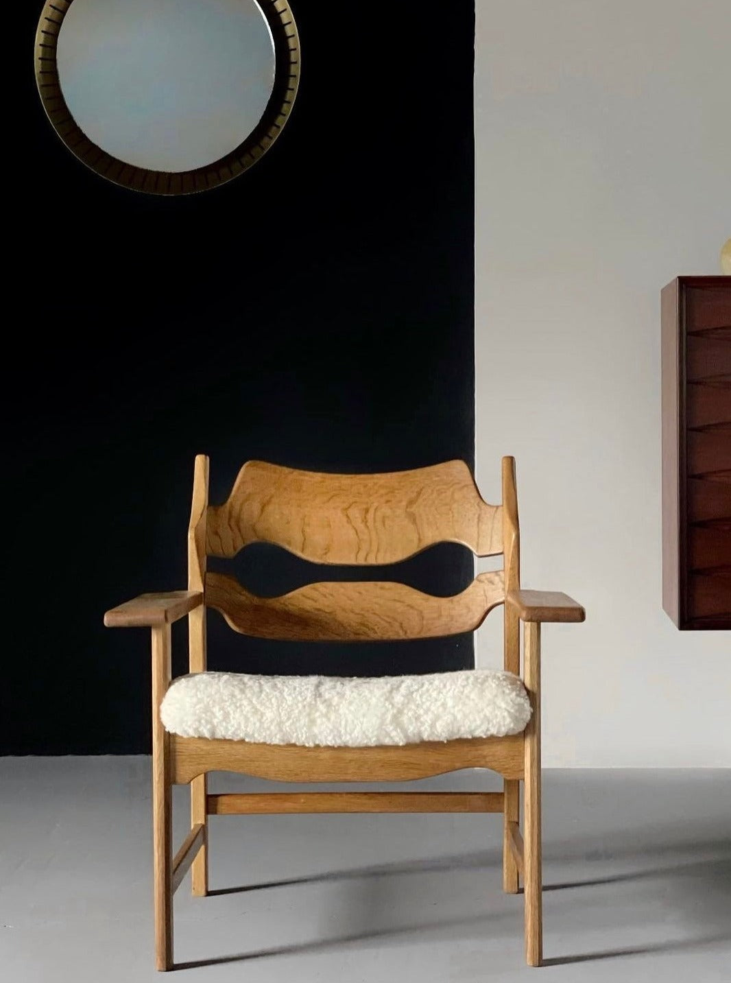 Razor Blade armchair in oak by Henry Kjærnulf