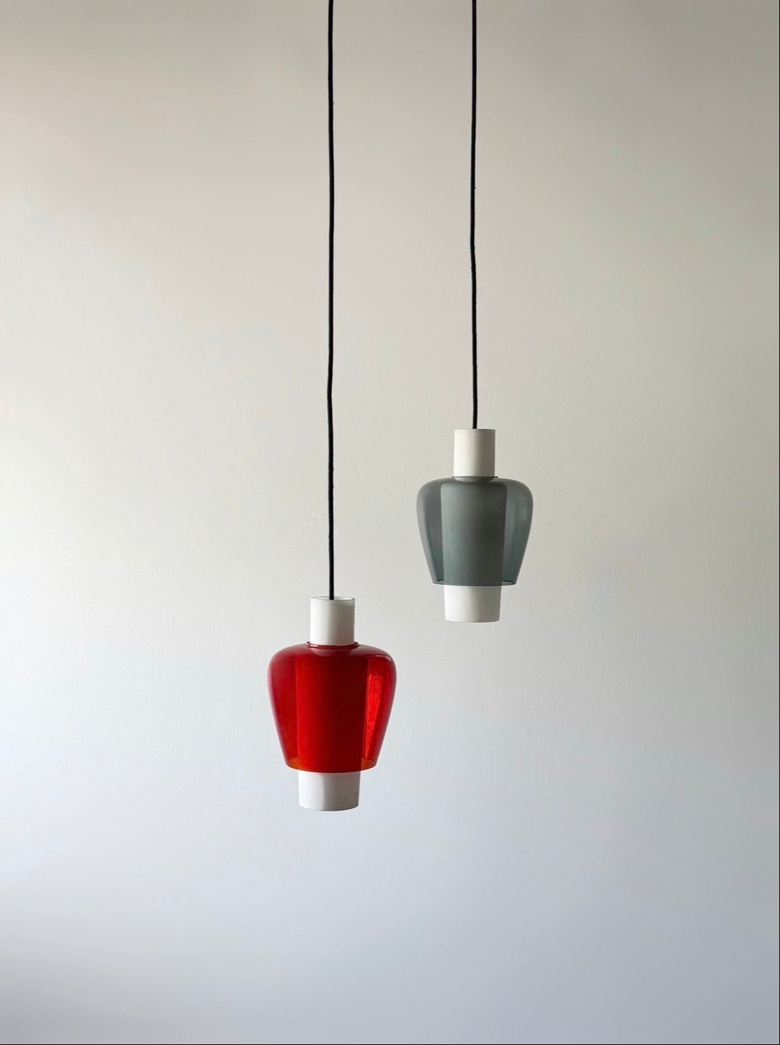 Two Glass ‘Suomi’ Pendants by Tapio Wirkkala, Finland 1950s