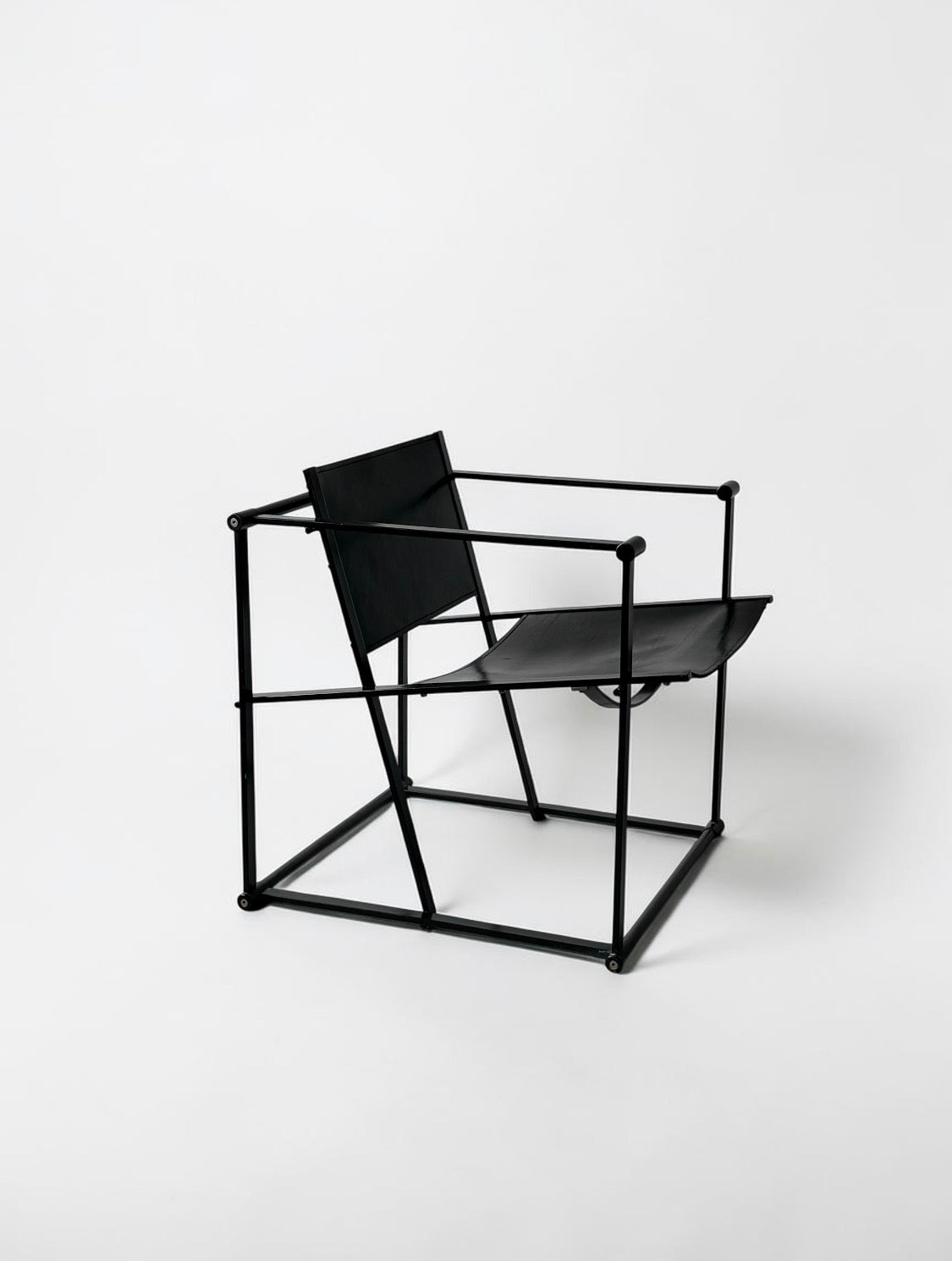 Steel and Leather FM62 Chair by Radboud Van Beekum for Pastoe, 1980s