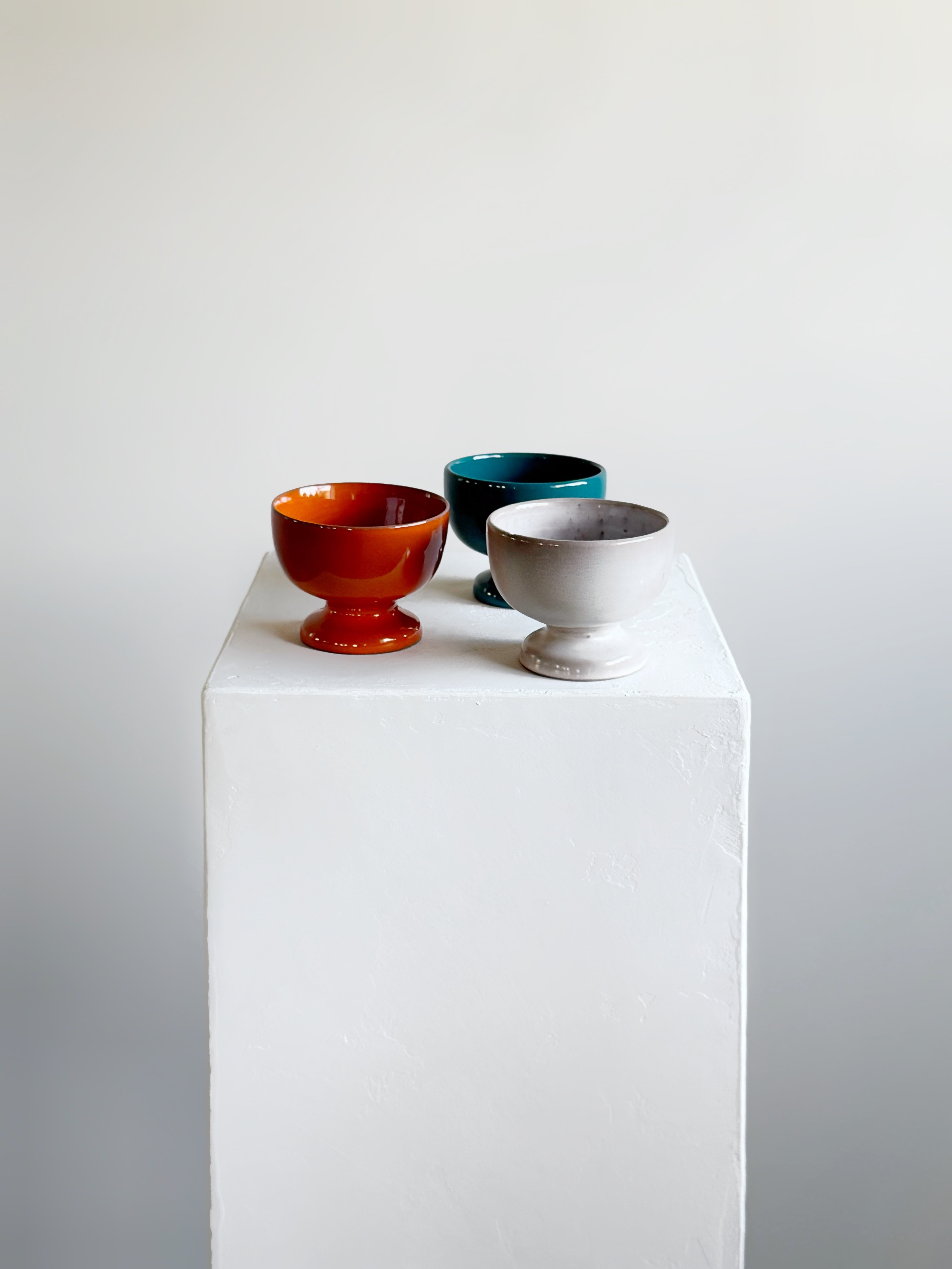 Set of Ceramic Stem Cups by Jacques Ruelland & Dani Ruelland, France 1960s
