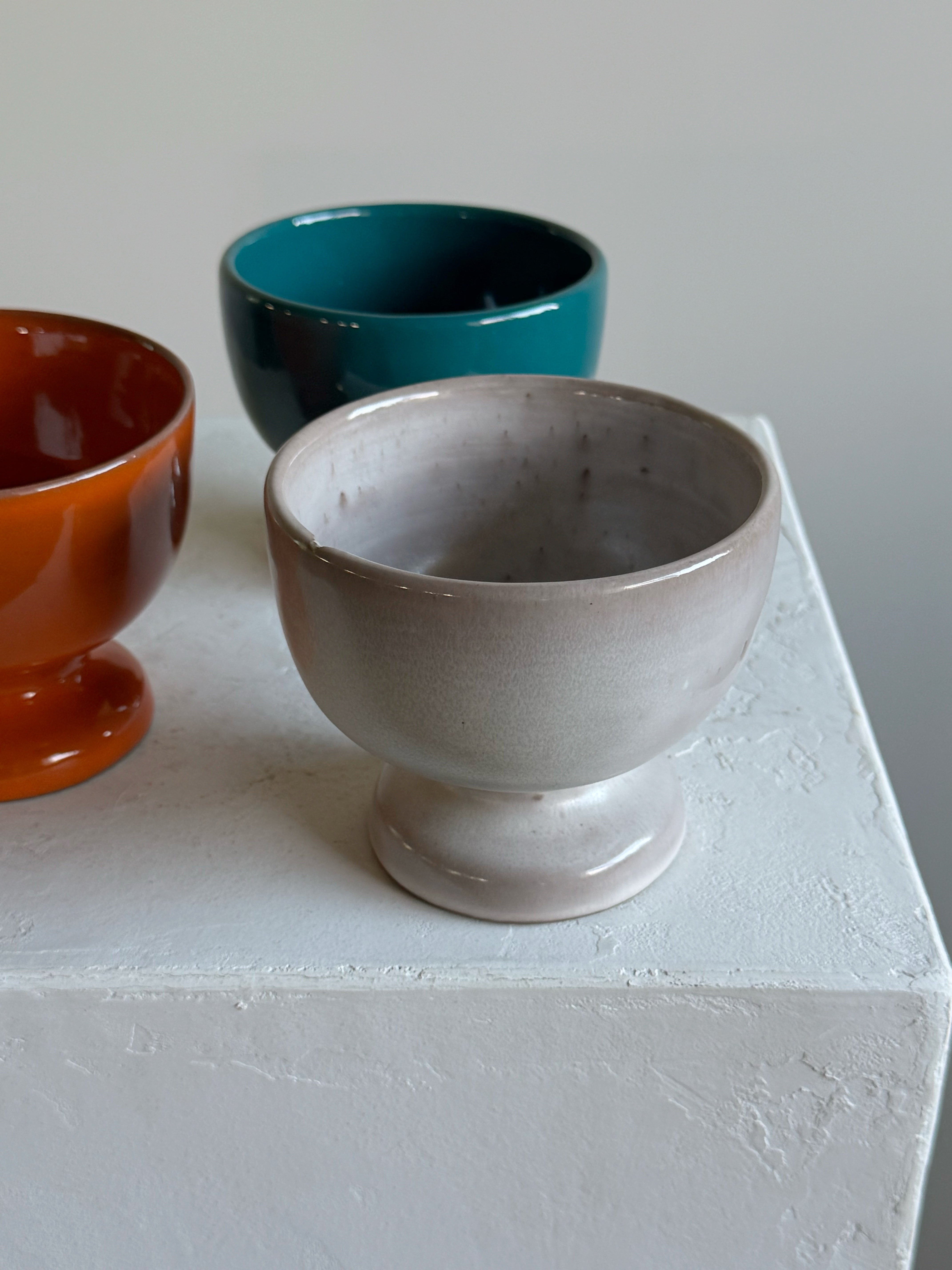 Set of Ceramic Stem Cups by Jacques Ruelland & Dani Ruelland, France 1960s