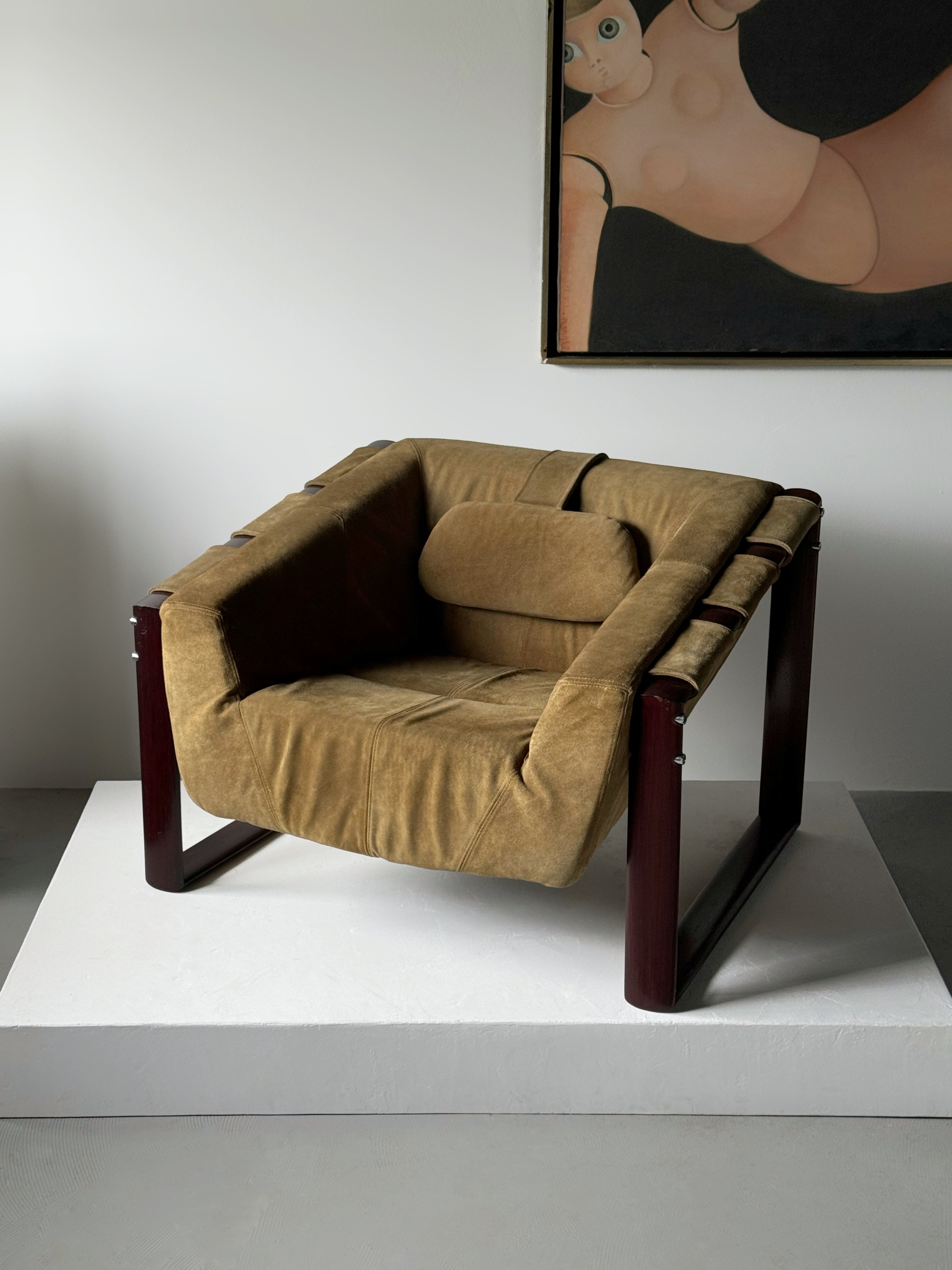 Brazilian Rosewood Lounge Chair by Percival Lafer
