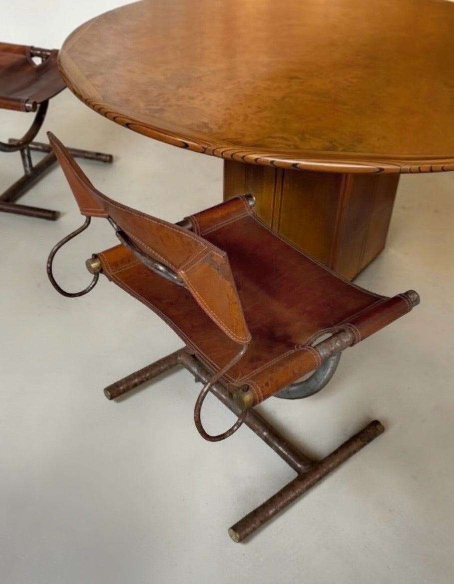 Dinging Table ‘Benetton’ chairs by Afra & Tobia Scarpa, Italy 1980s　