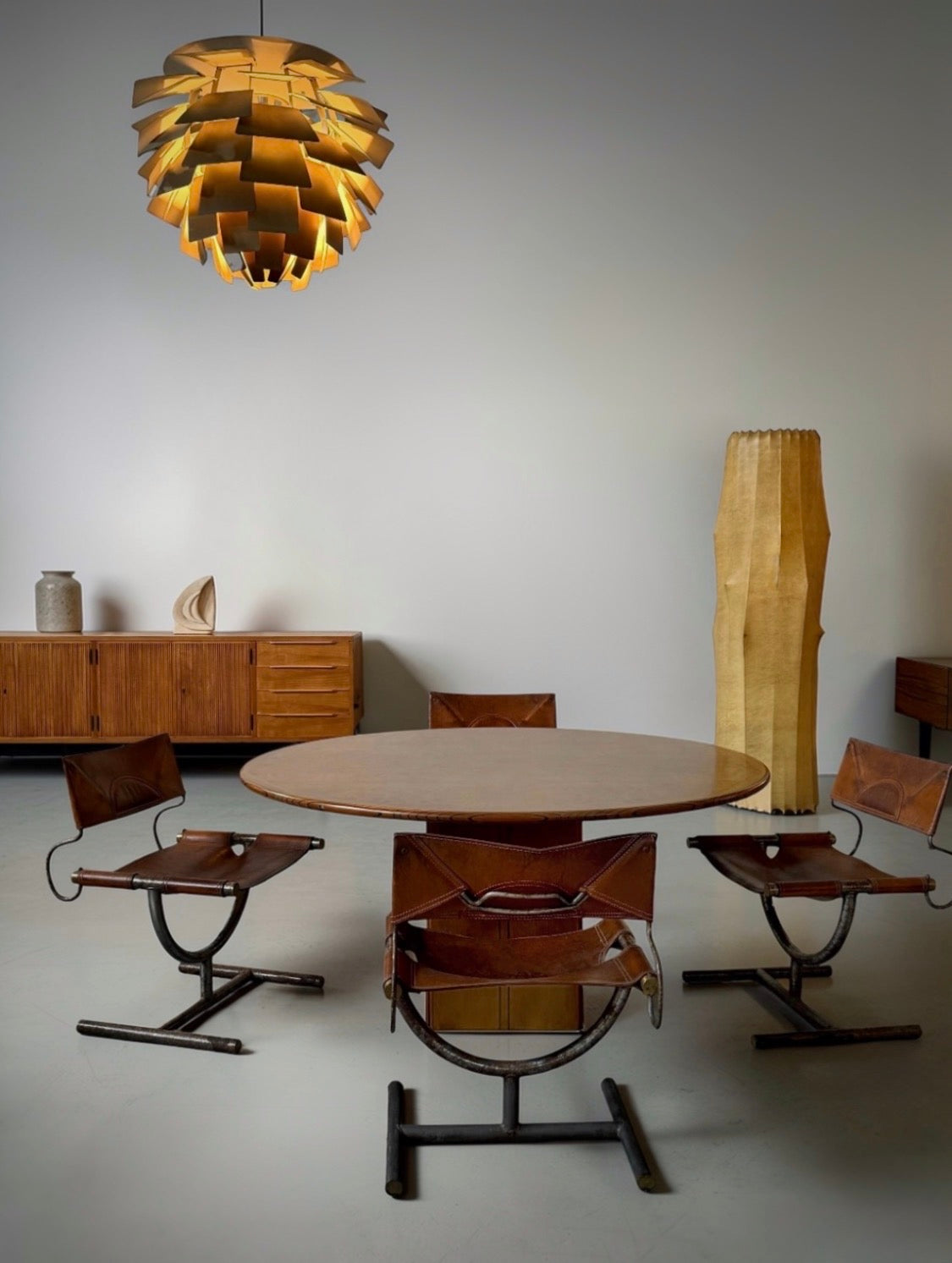 Dinging Table ‘Benetton’ chairs by Afra & Tobia Scarpa, Italy 1980s　