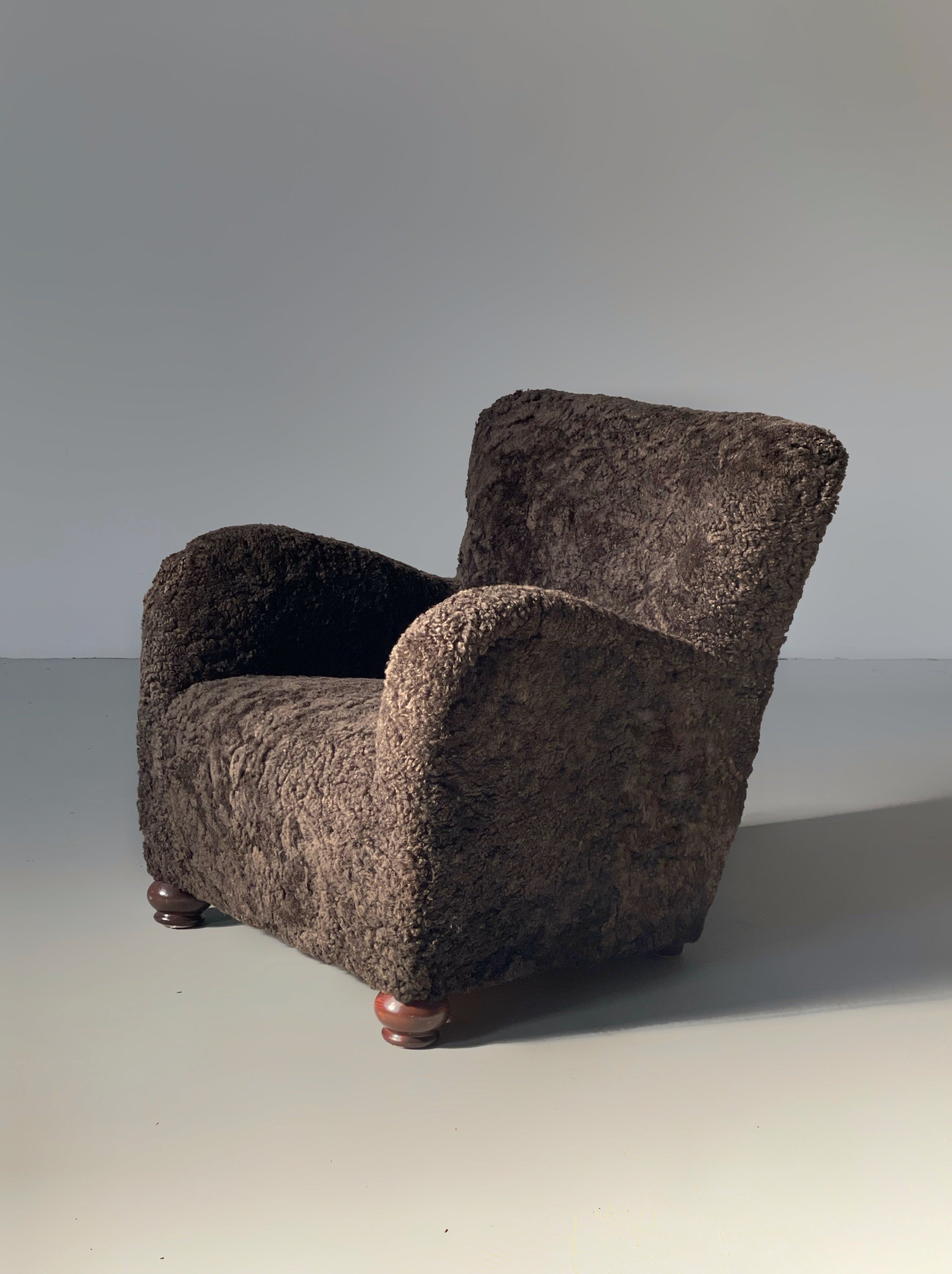 Swedish Sheepskin Lounge Chair