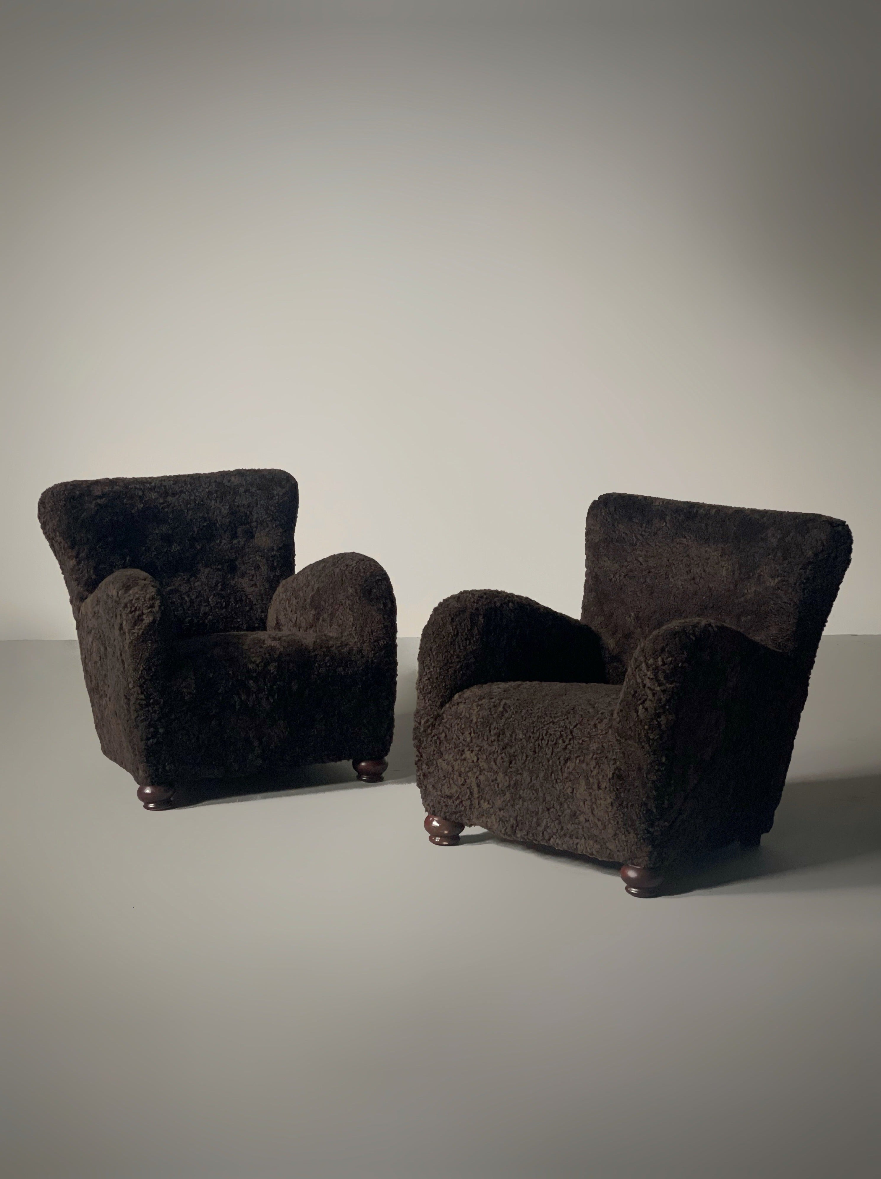 Swedish Sheepskin Lounge Chair