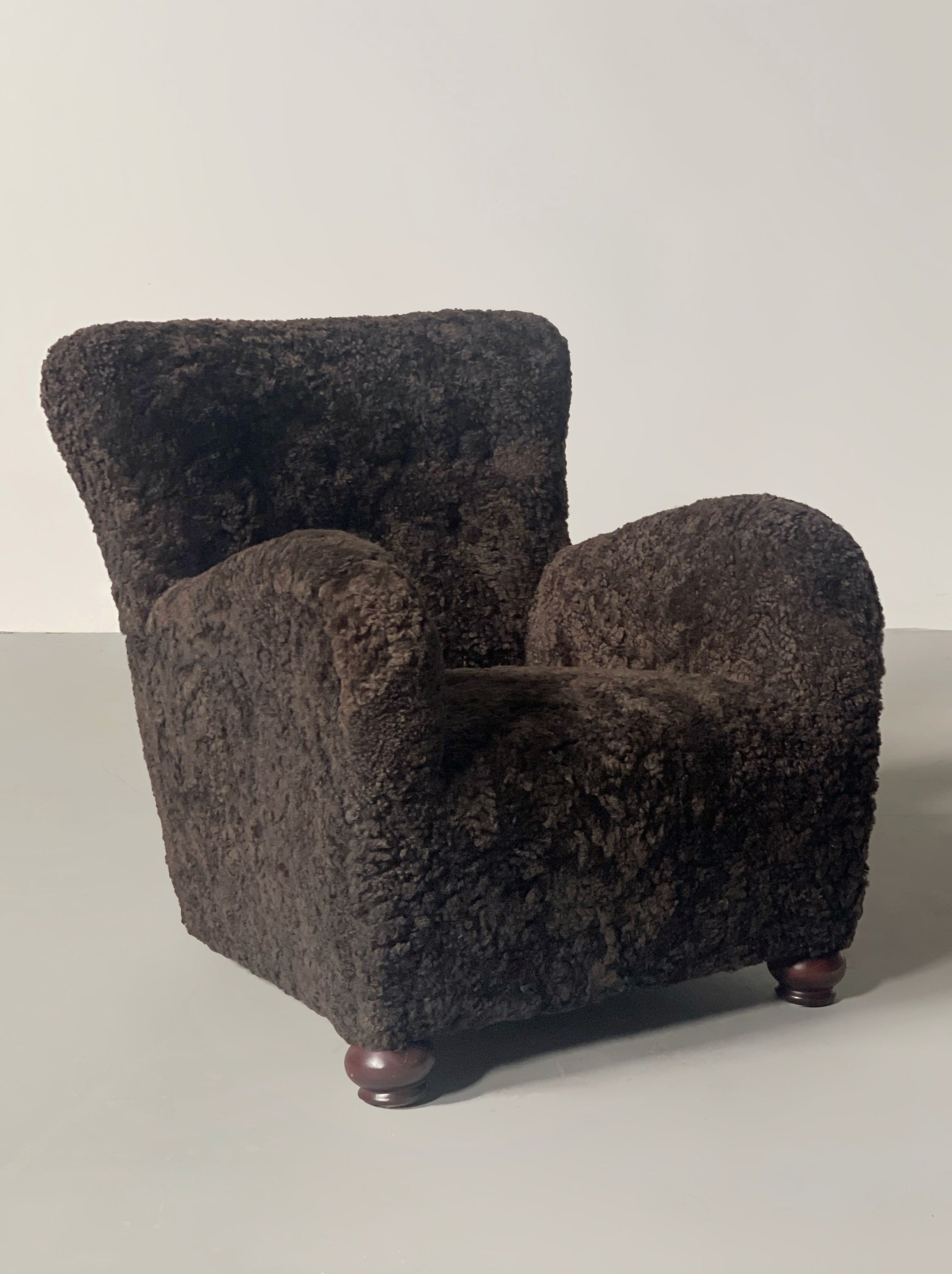 Swedish Sheepskin Lounge Chair