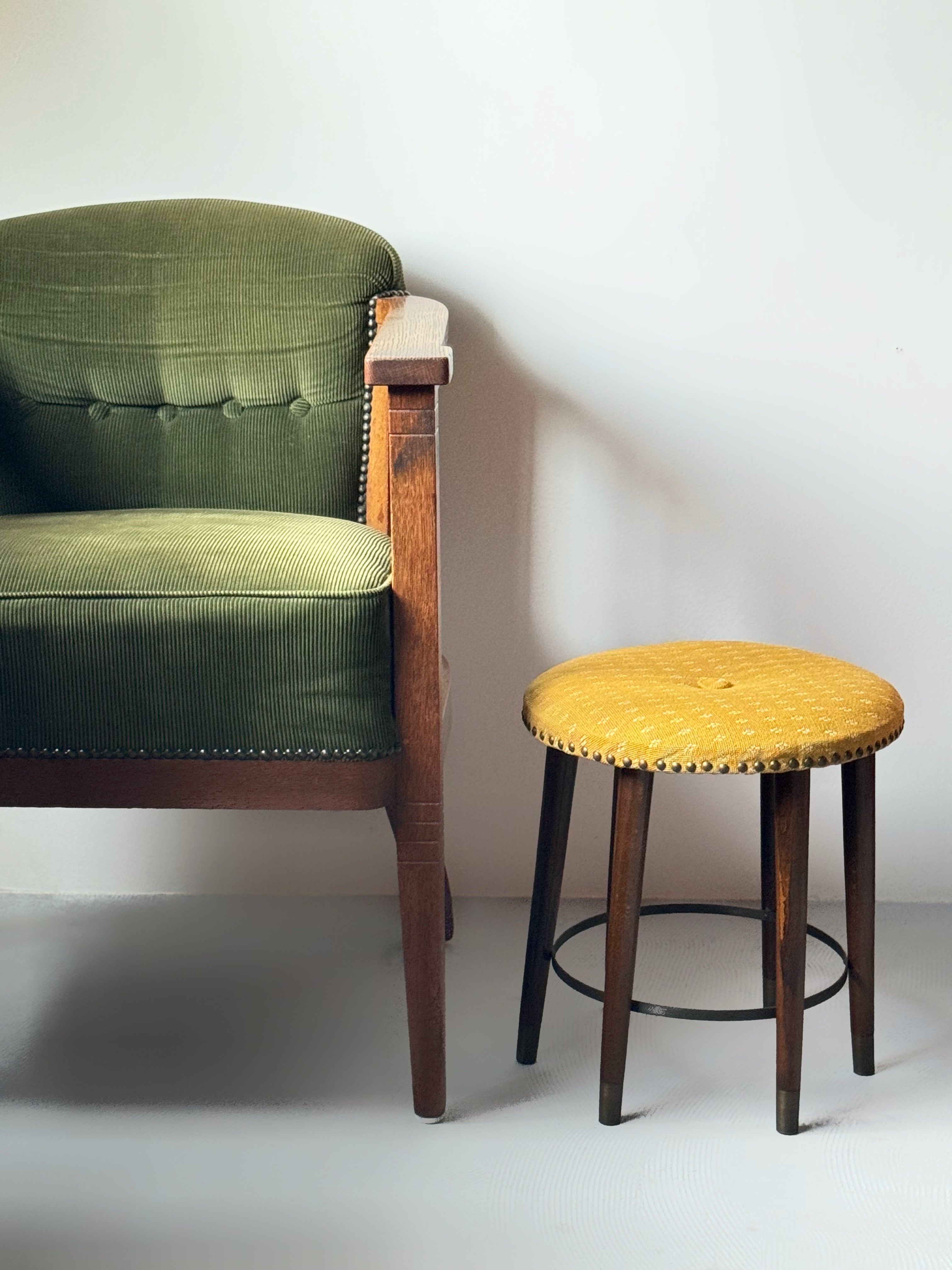 Modern Round Stool, Denmark 1960s