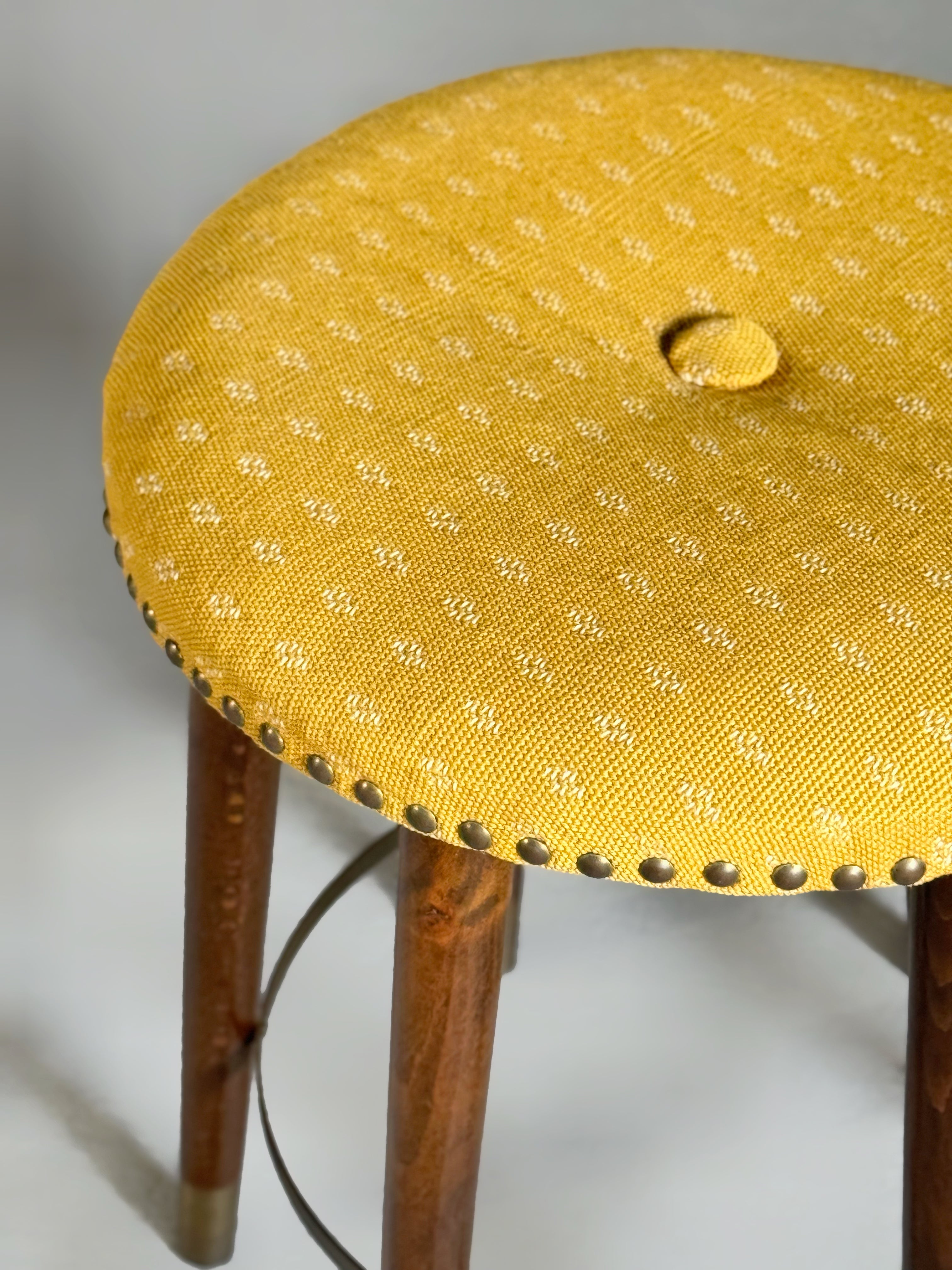 Modern Round Stool, Denmark 1960s