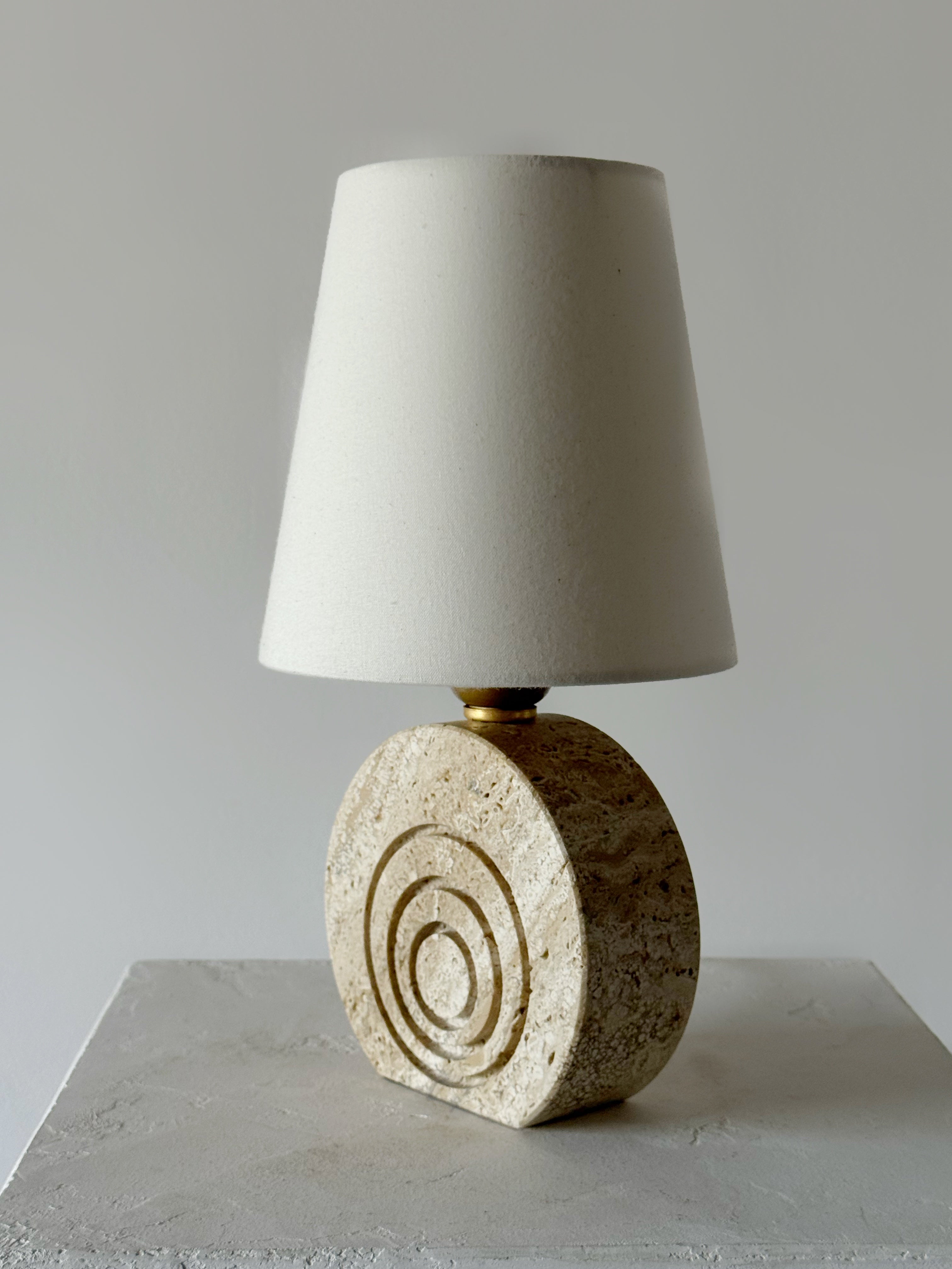Travertine table lamp by Fratelli Mannelli, Italy 1970's