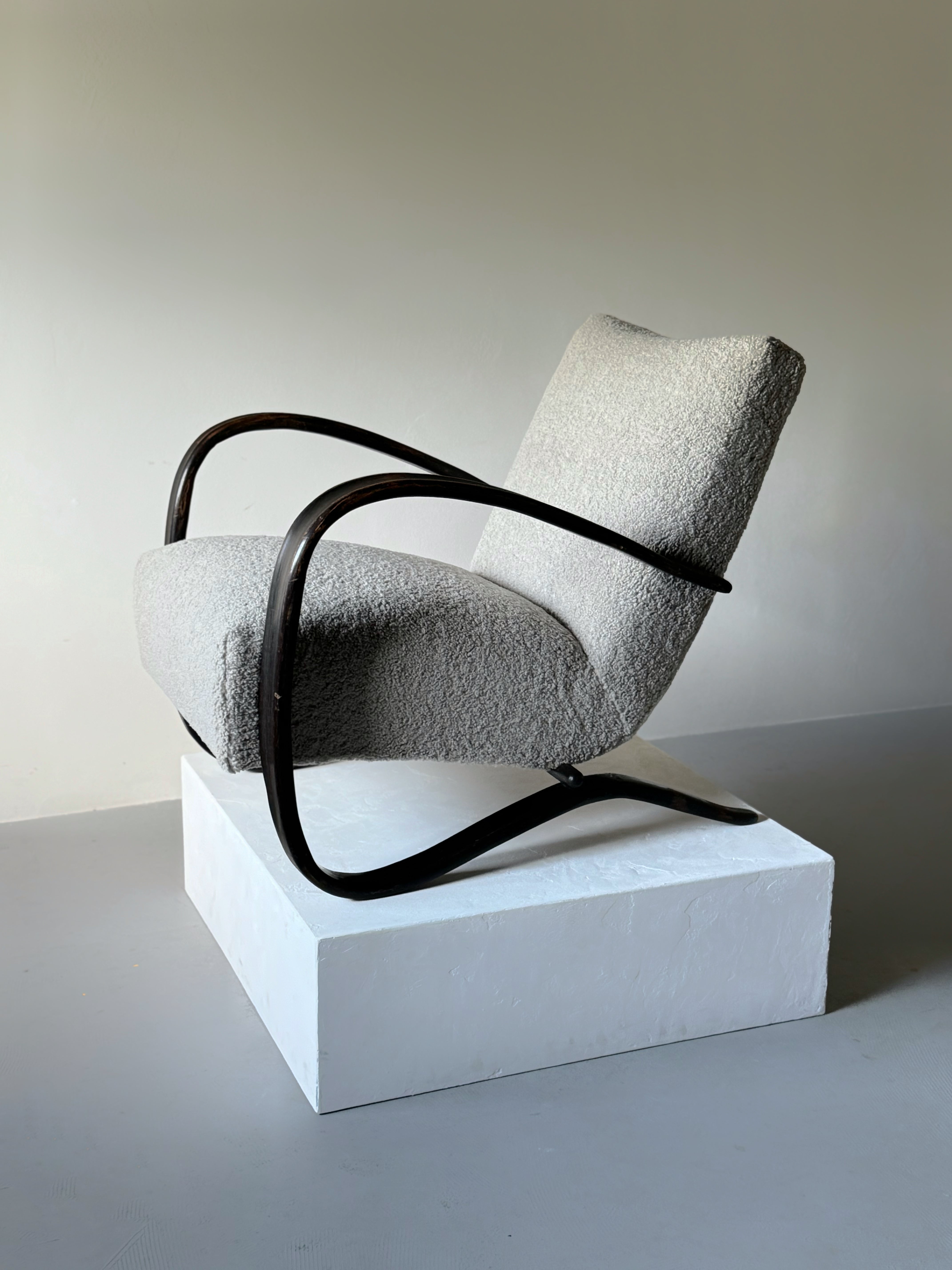 H269 lounge chair by Jindřich Halabala for Thonet, Czech Republic 1930s