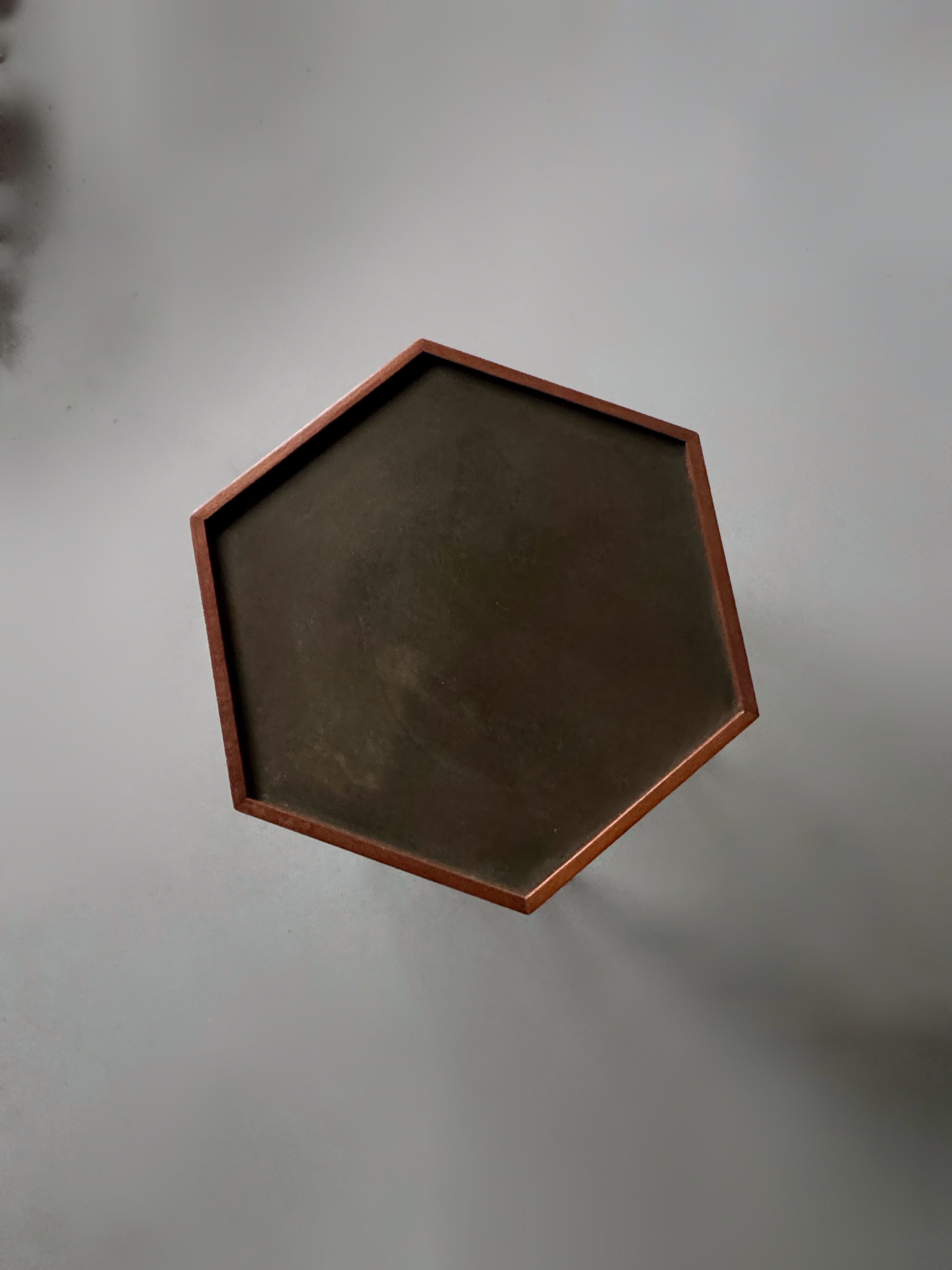 Hexagonal Wood Side Table by Harvey Probber 1960s