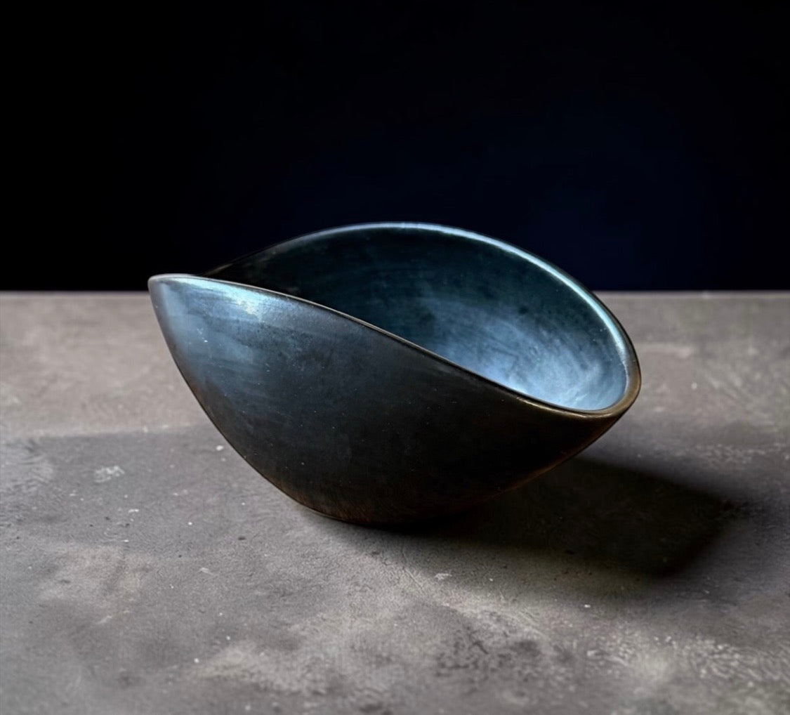 Glazed Ceramic Coupe by Suzanne Ramié for Atelier Madoura, France 1950s