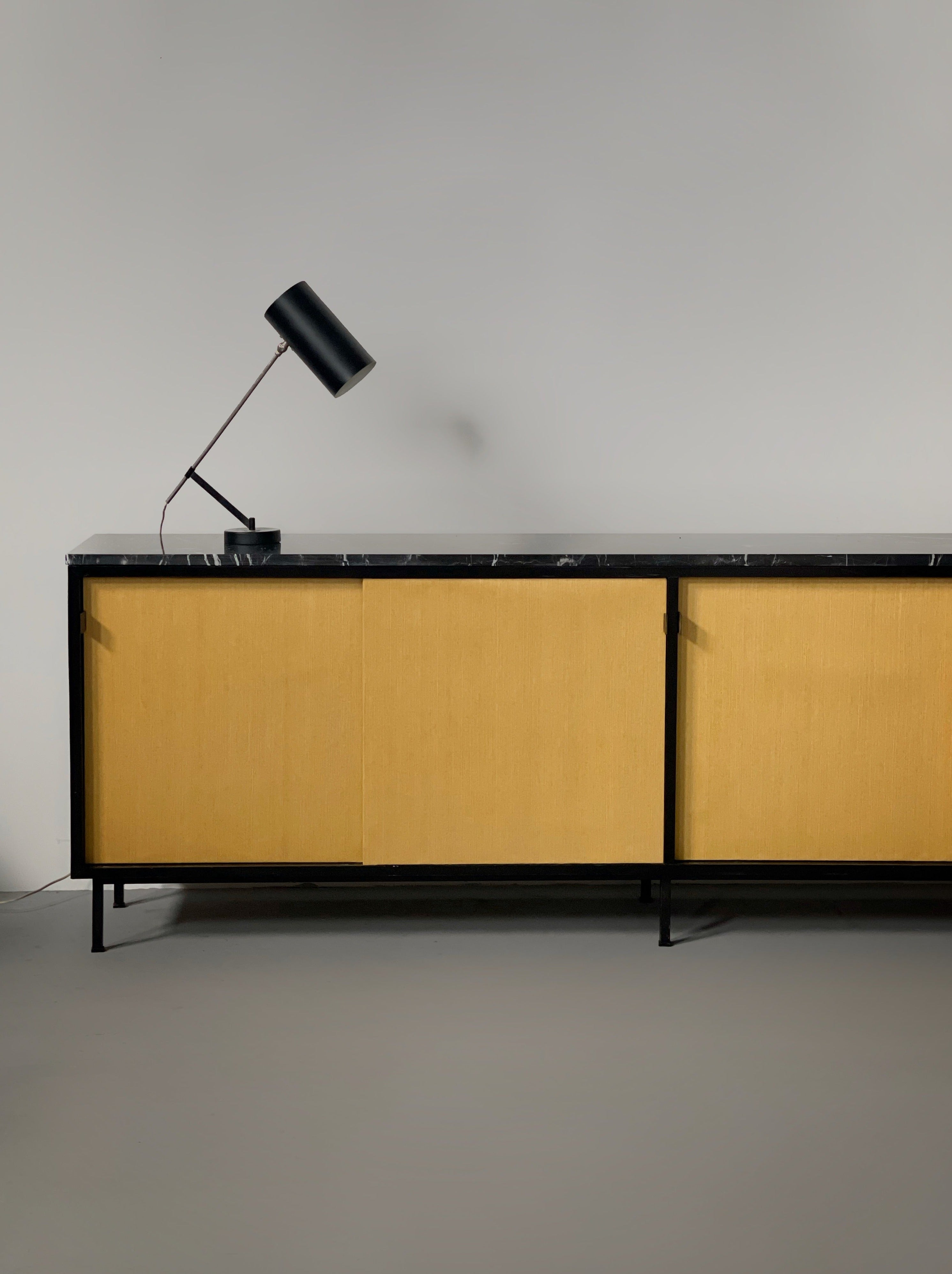 Sideboard with seagrass doors by Florence Knoll