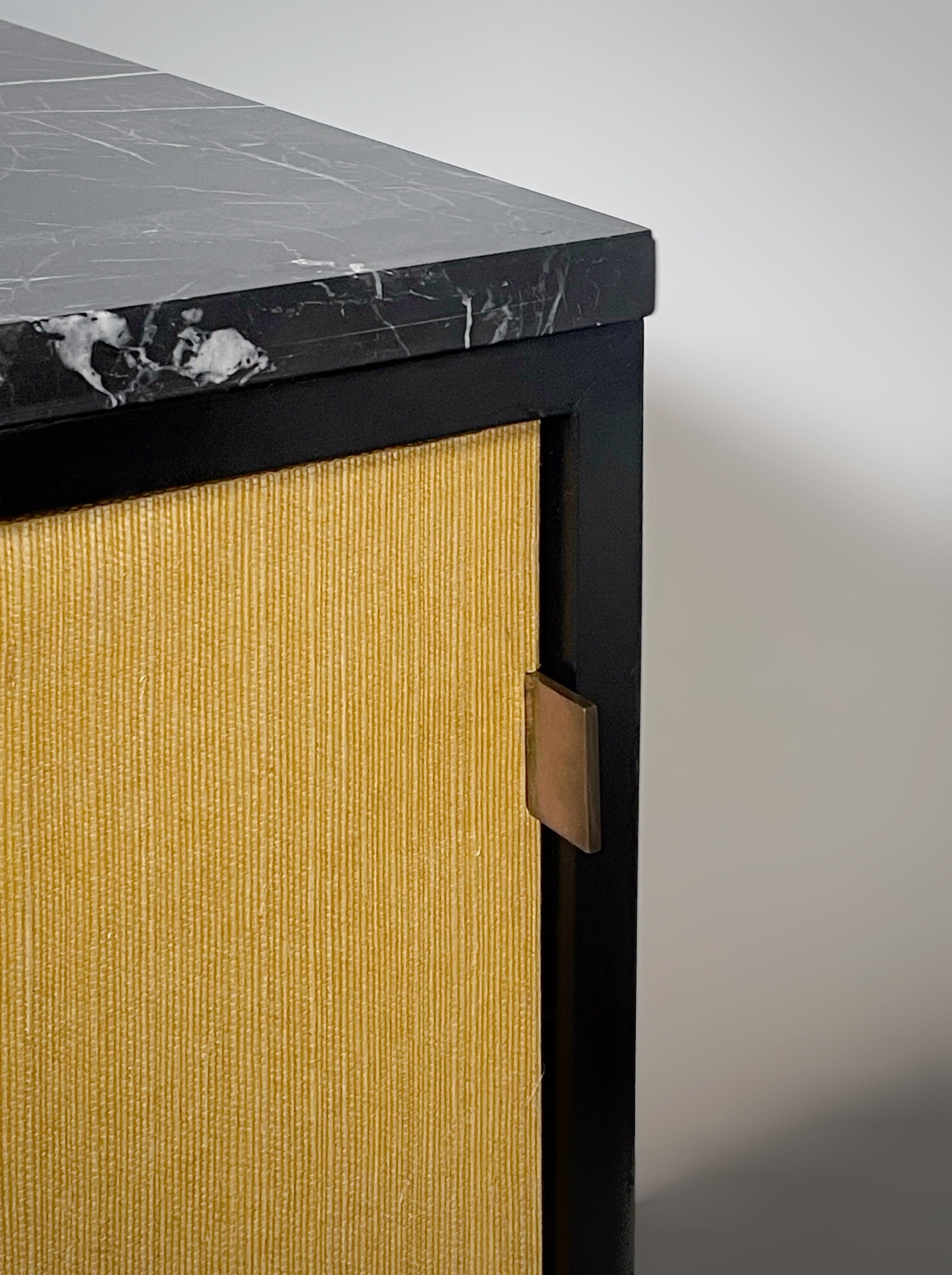 Sideboard with seagrass doors by Florence Knoll