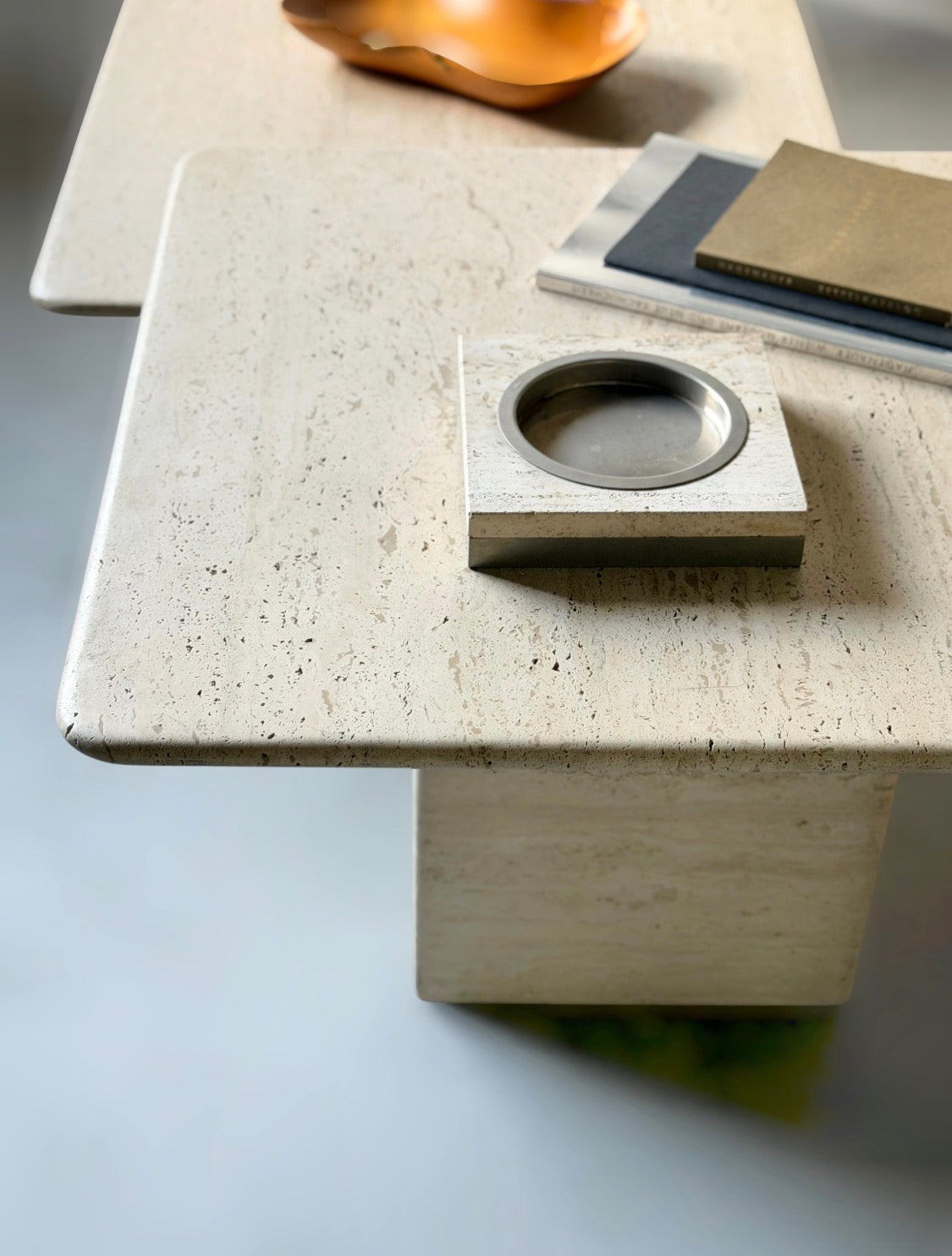 Travertine Coffee Table, Italy 1970s　