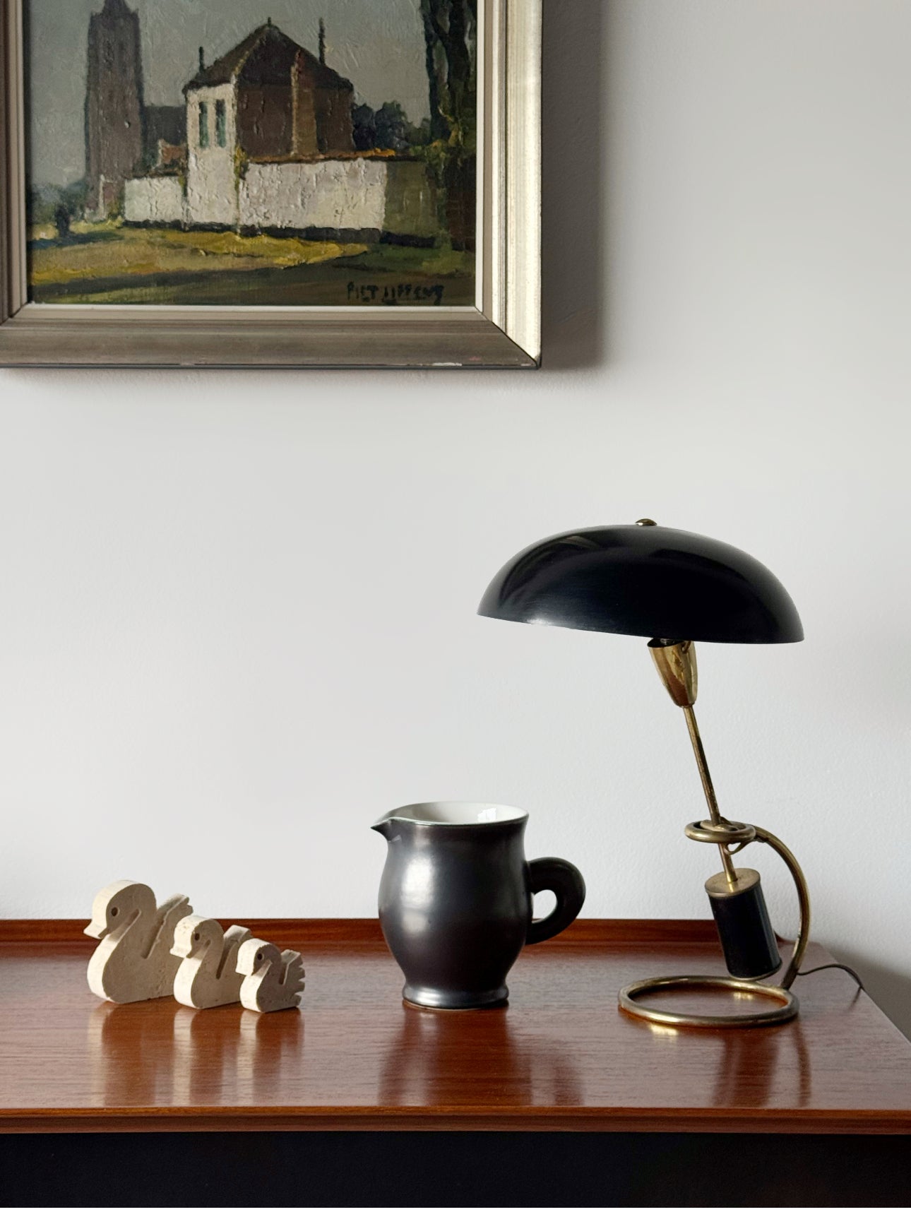 Scrittoio Table Lamp 12297 by Angelo Lelii for Arredoluce, Italy  1950s　　