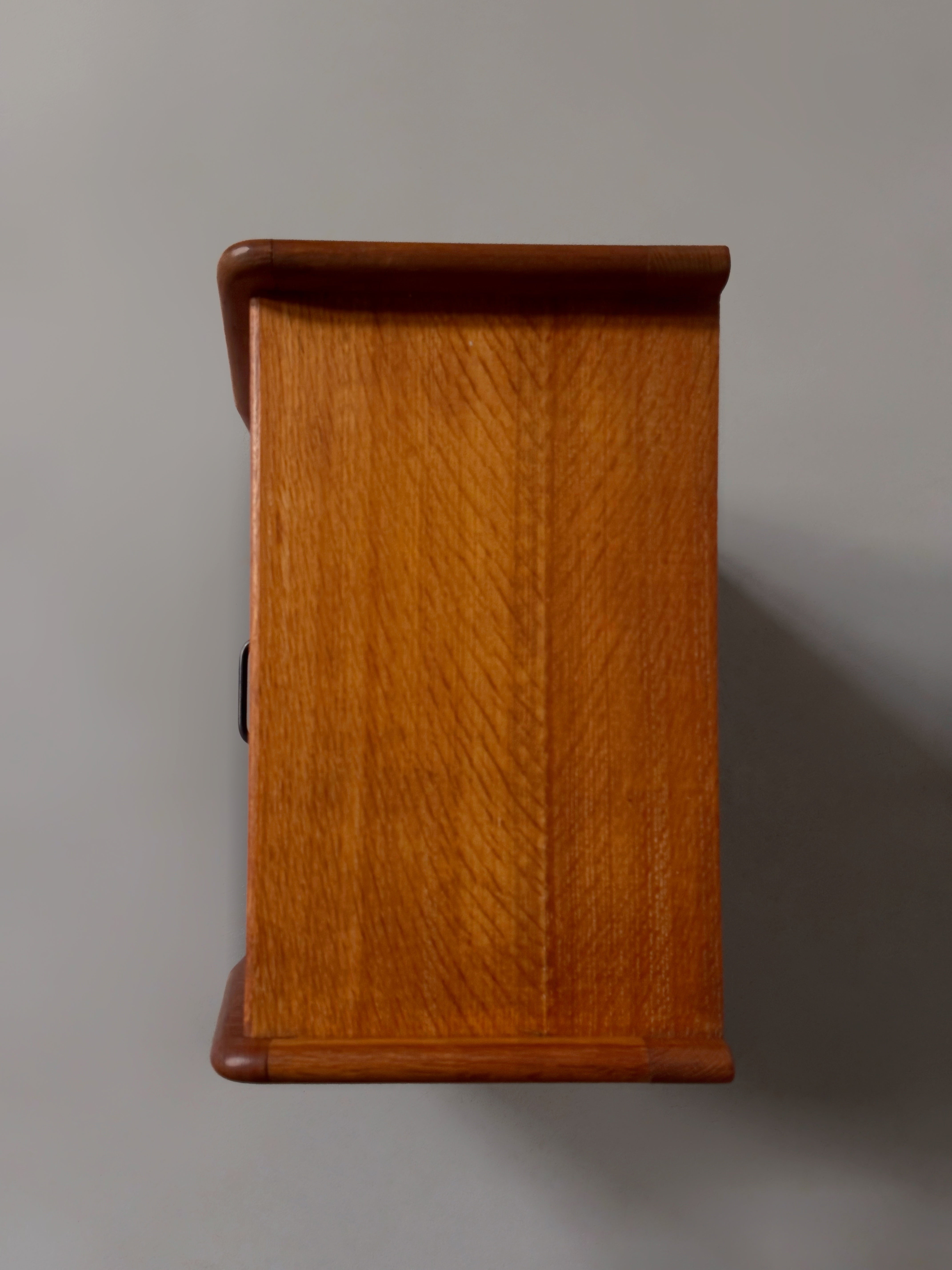 1950's Oak Bed Side Tables by Jacques Adnet