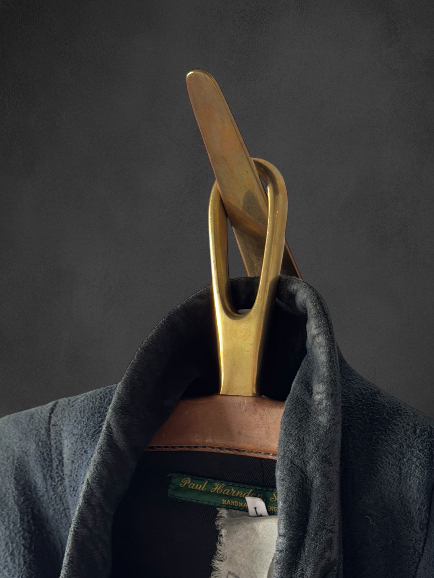 Brass and Leather Cloth Hangers by Carl Auböck　