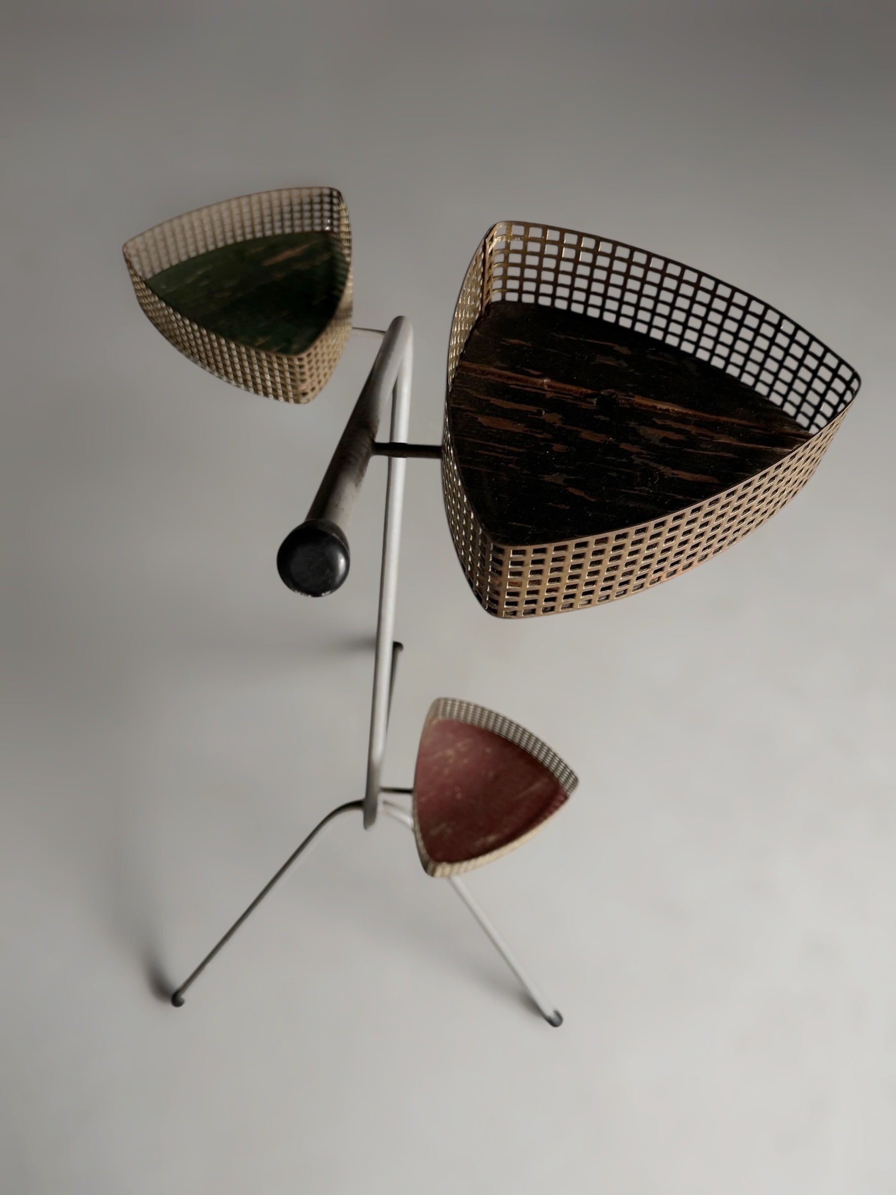 Triangular Basket Plant Stand,The Netherlands 1950s
