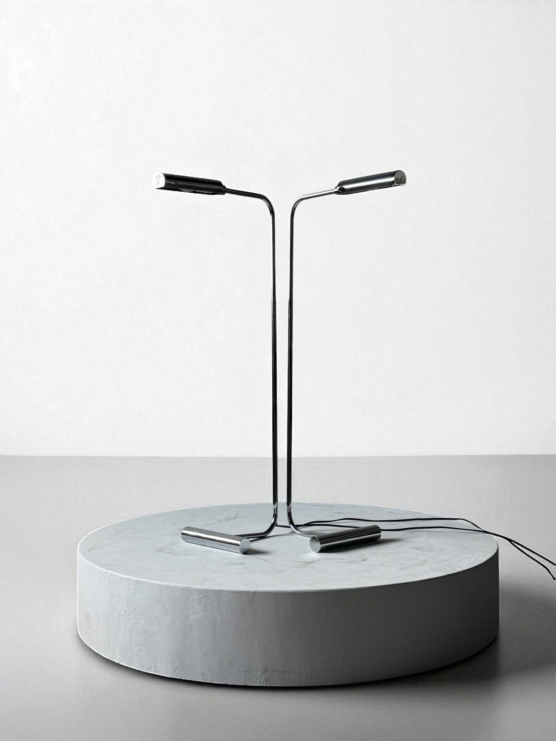 Nickel-Plated Reading Lamp by Christian Liaigre, France 1980s　　