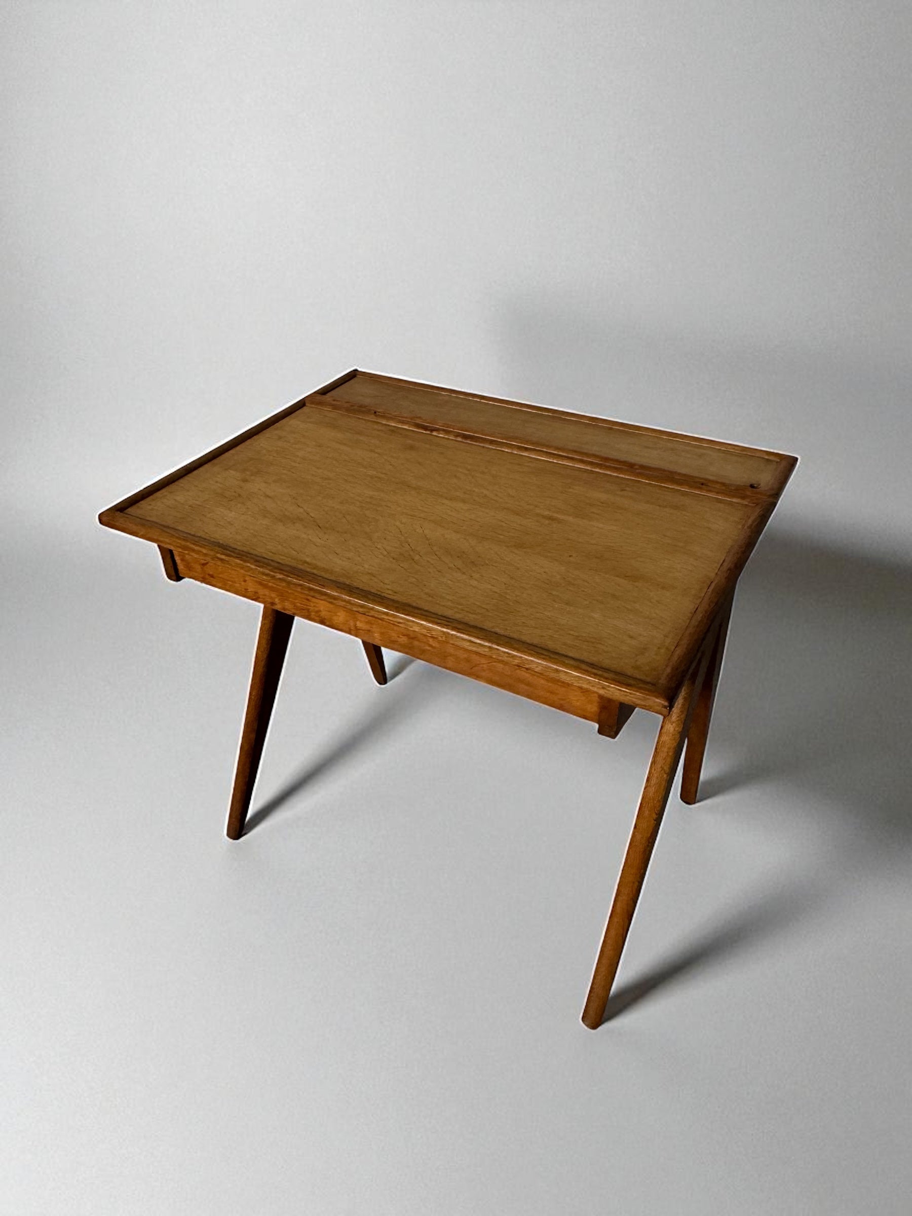 French Oak School Desk 1950s