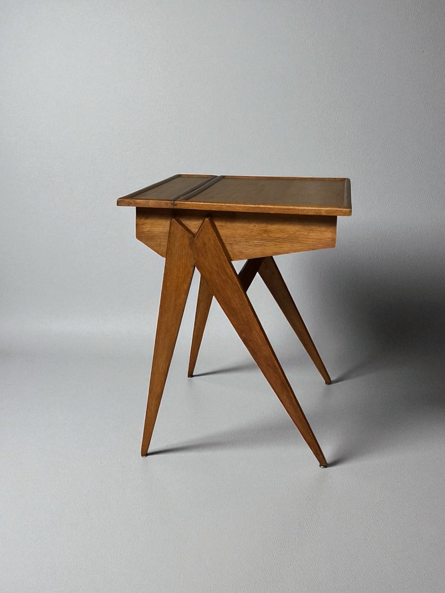 French Oak School Desk 1950s