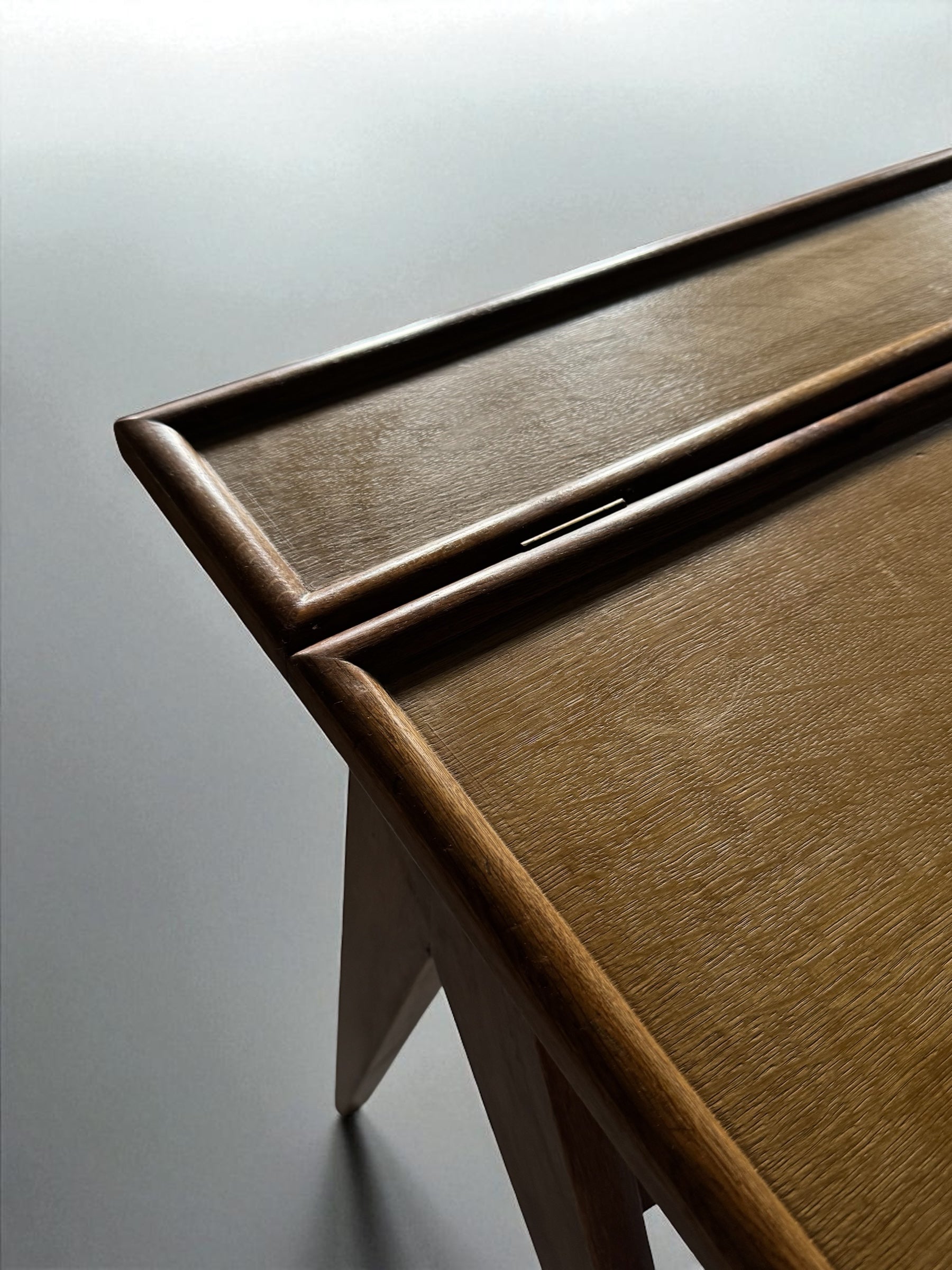 French Oak School Desk 1950s