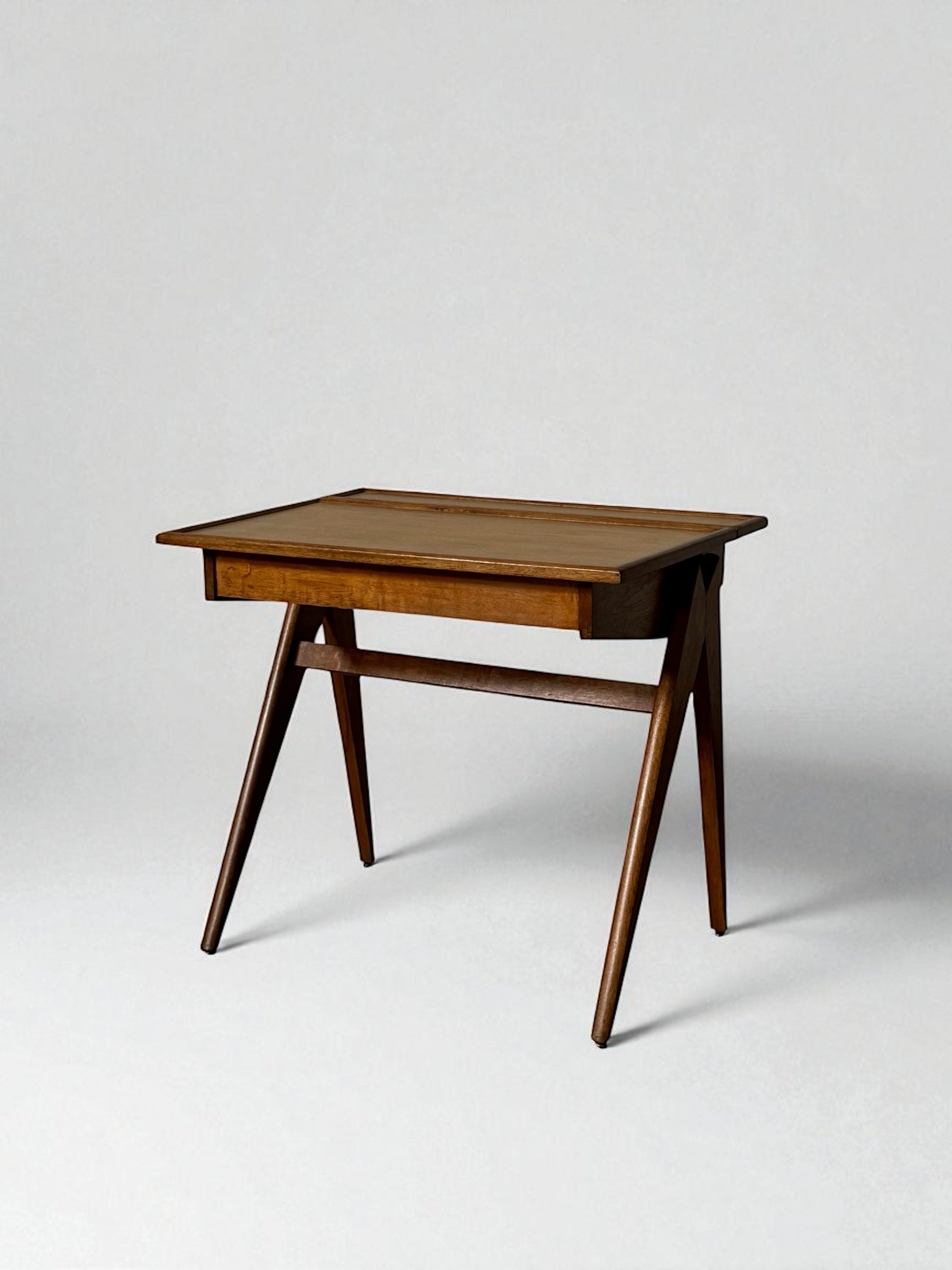 French Oak School Desk 1950s