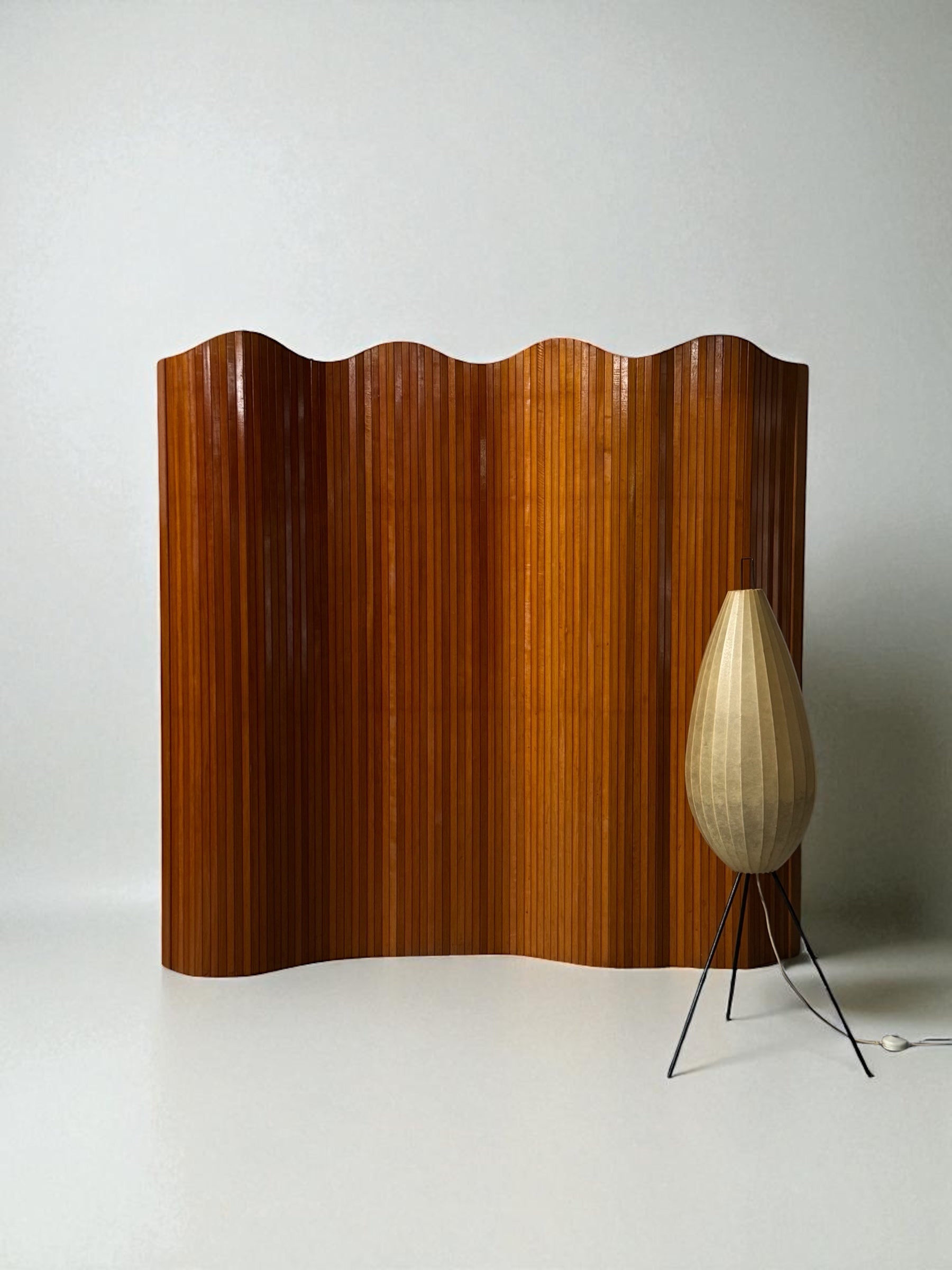 French Rolling Wood Screen from Manufrance St.Etienne 1950s　