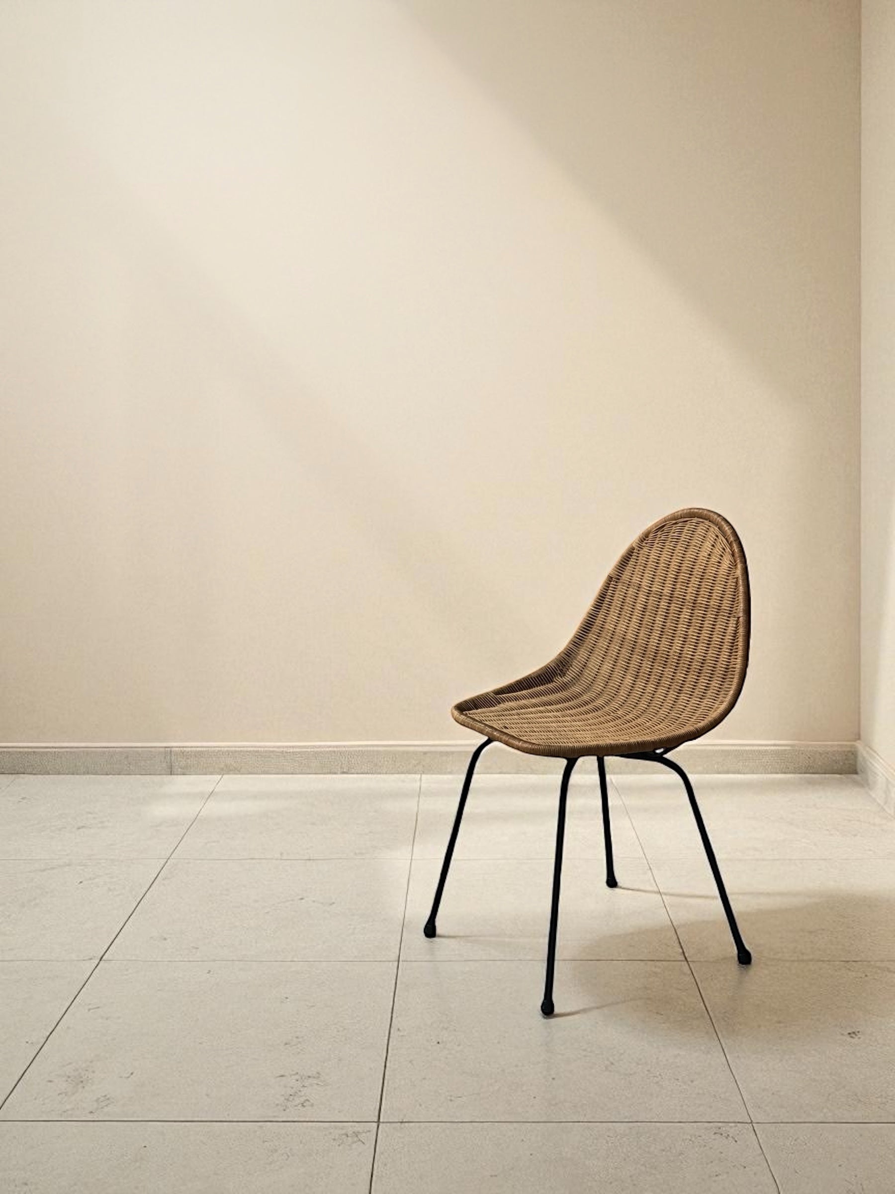 Organic Rattan Chair, France 1950s