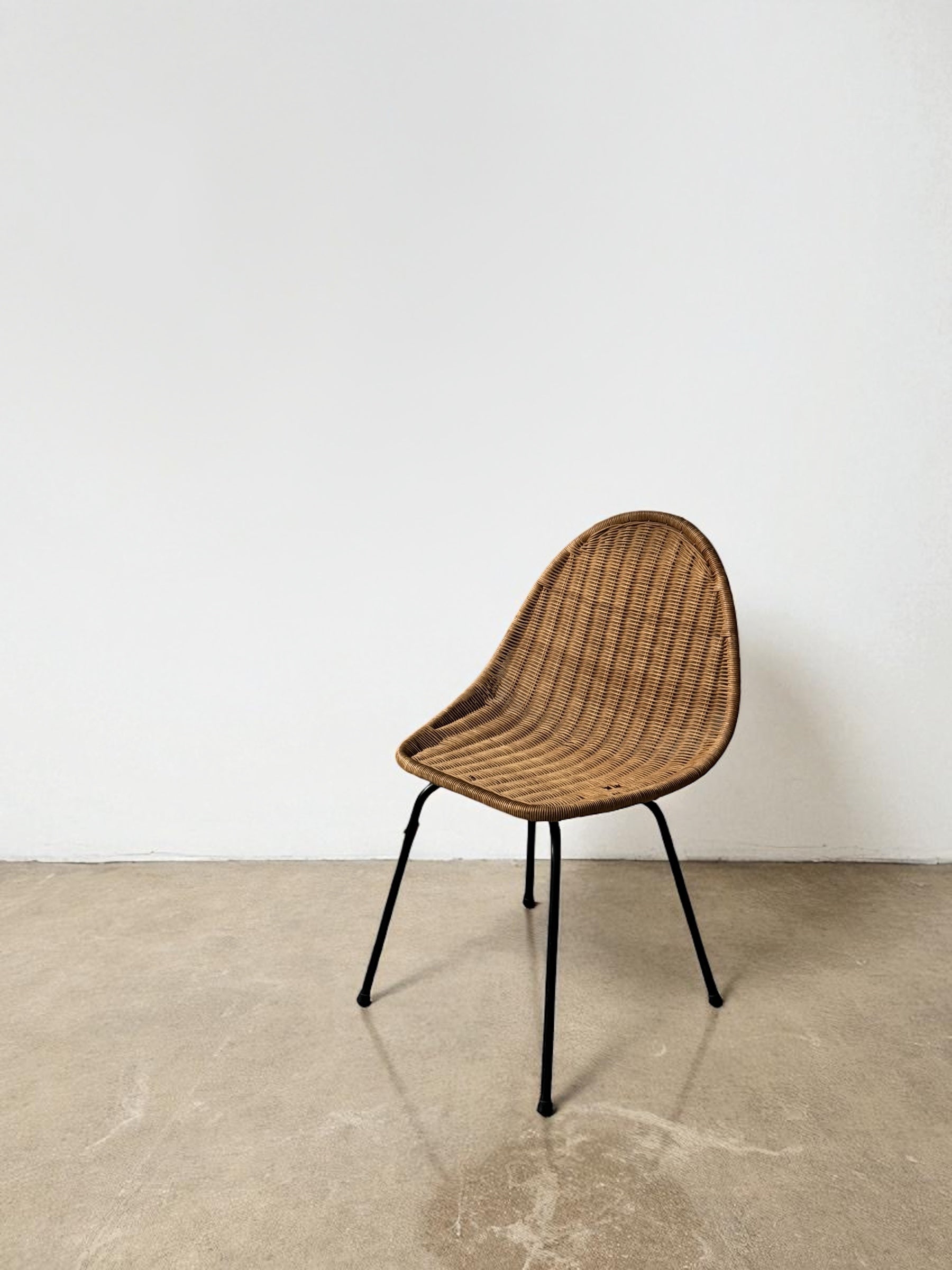 Organic Rattan Chair, France 1950s