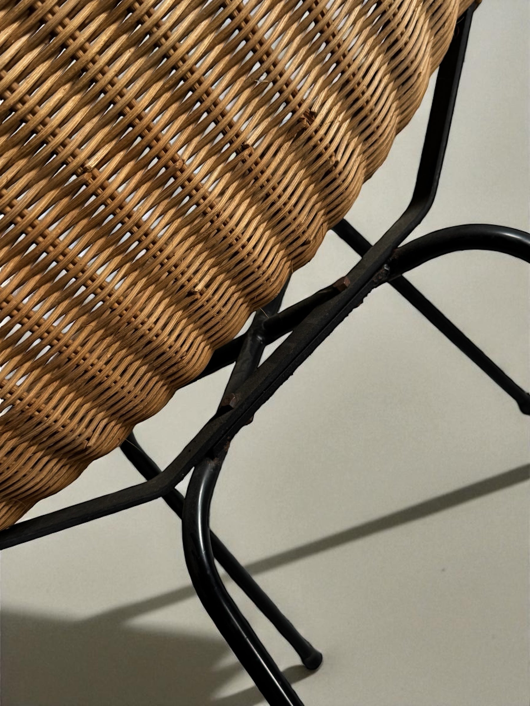 Organic Rattan Chair, France 1950s