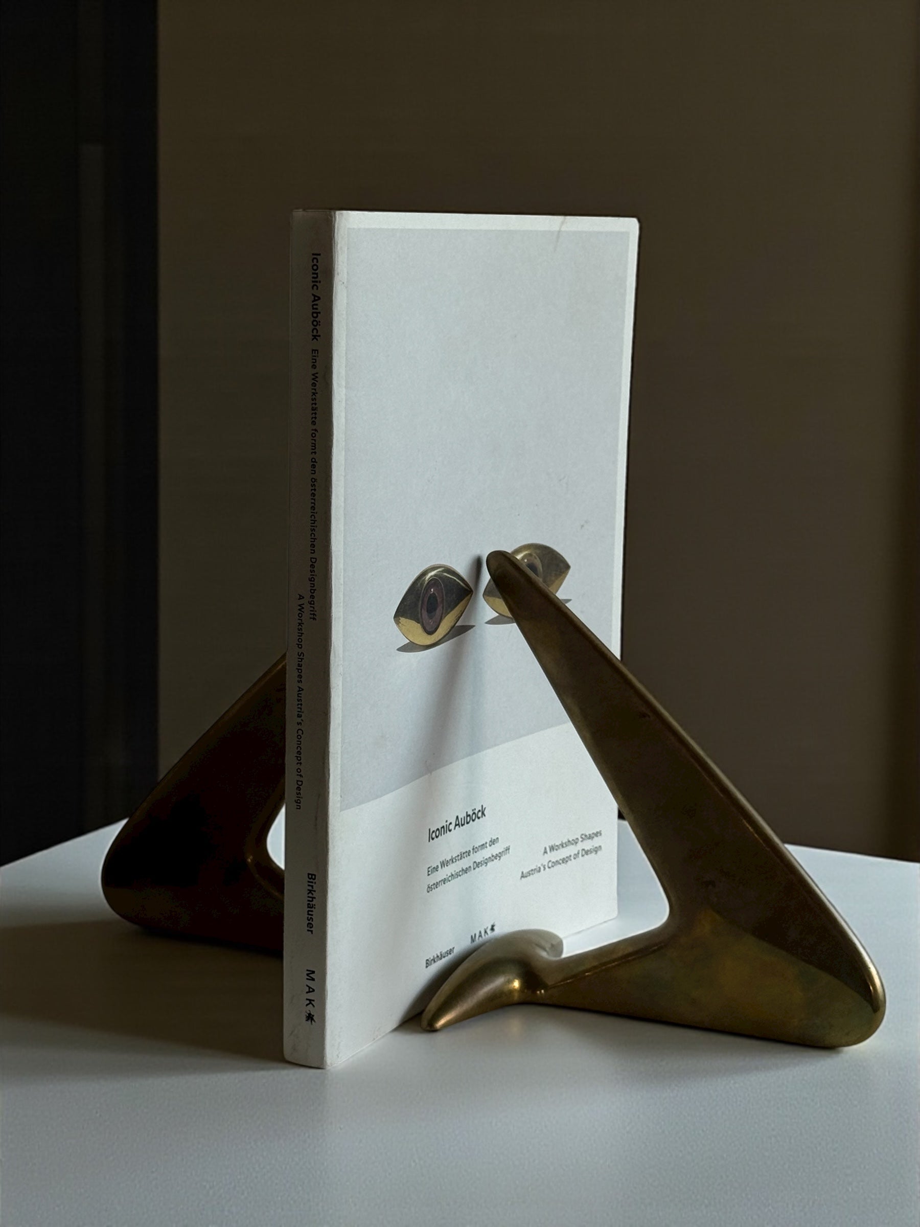 Sculptural Brass Bookends by Carl Auböck, Austria, 1950s