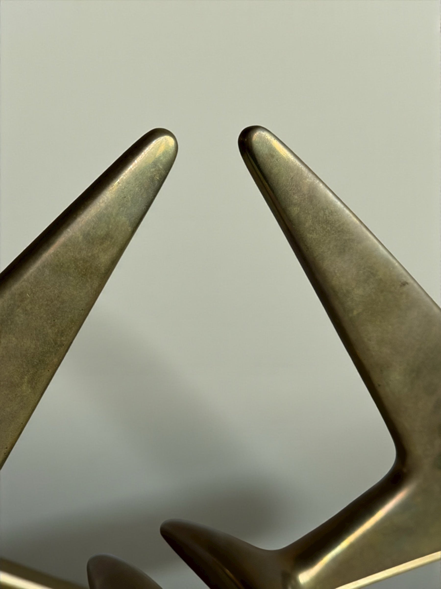 Sculptural Brass Bookends by Carl Auböck, Austria, 1950s