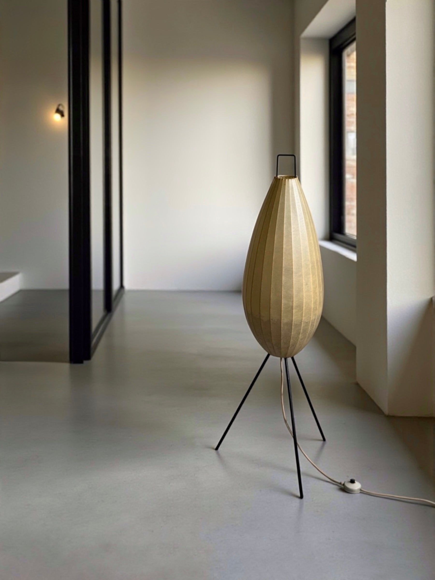 Cocoon floor lamp with three legs 1960s