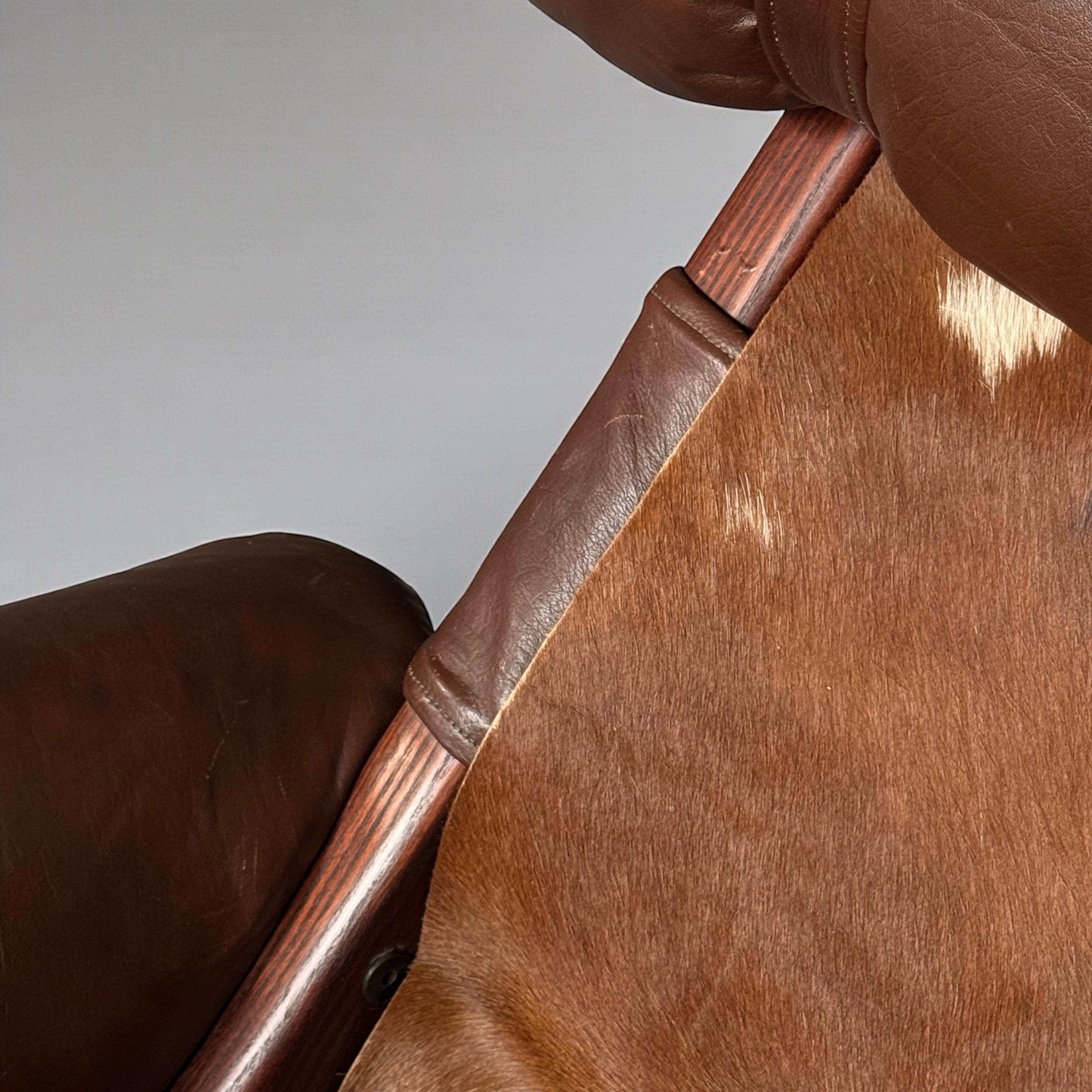 Swedish Cow Hide Armchair from Arne Norell AB, 1960