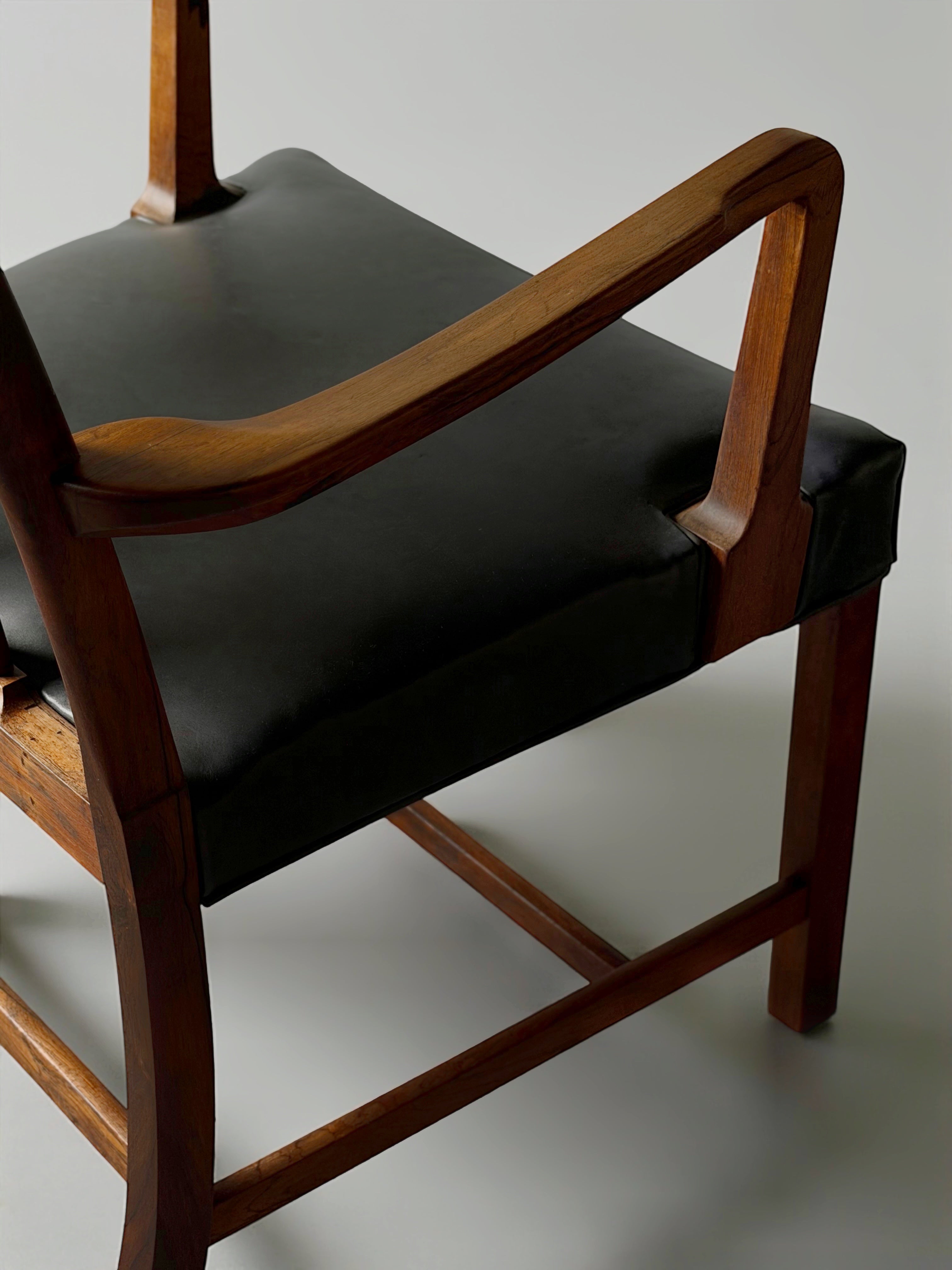 Model 1764 Armchairs by Ole Wanscher for Fritz Hansen Denmark 1940s