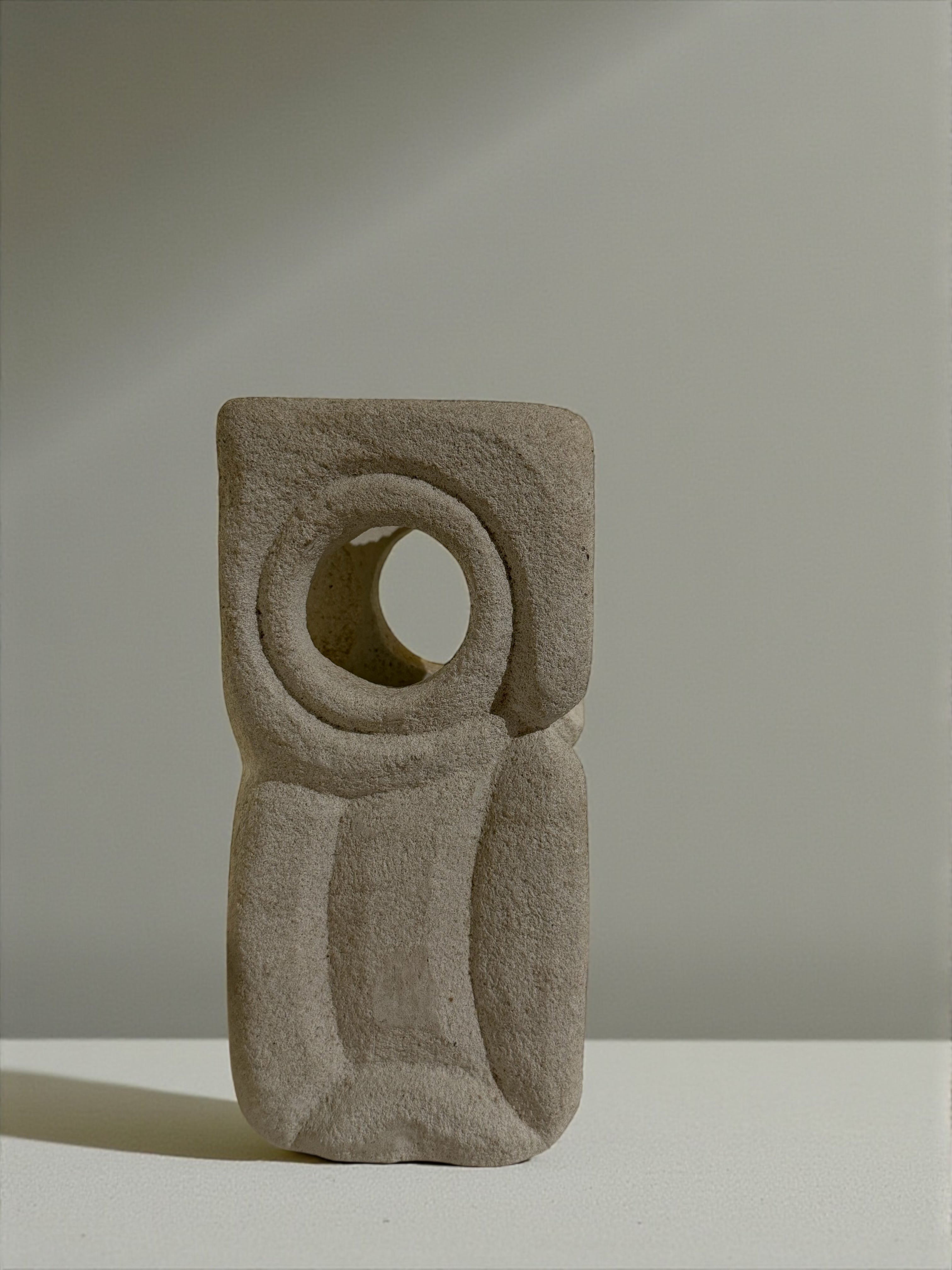 Pair of Table Lamps in Stone by Albert Tormos, France 1960s