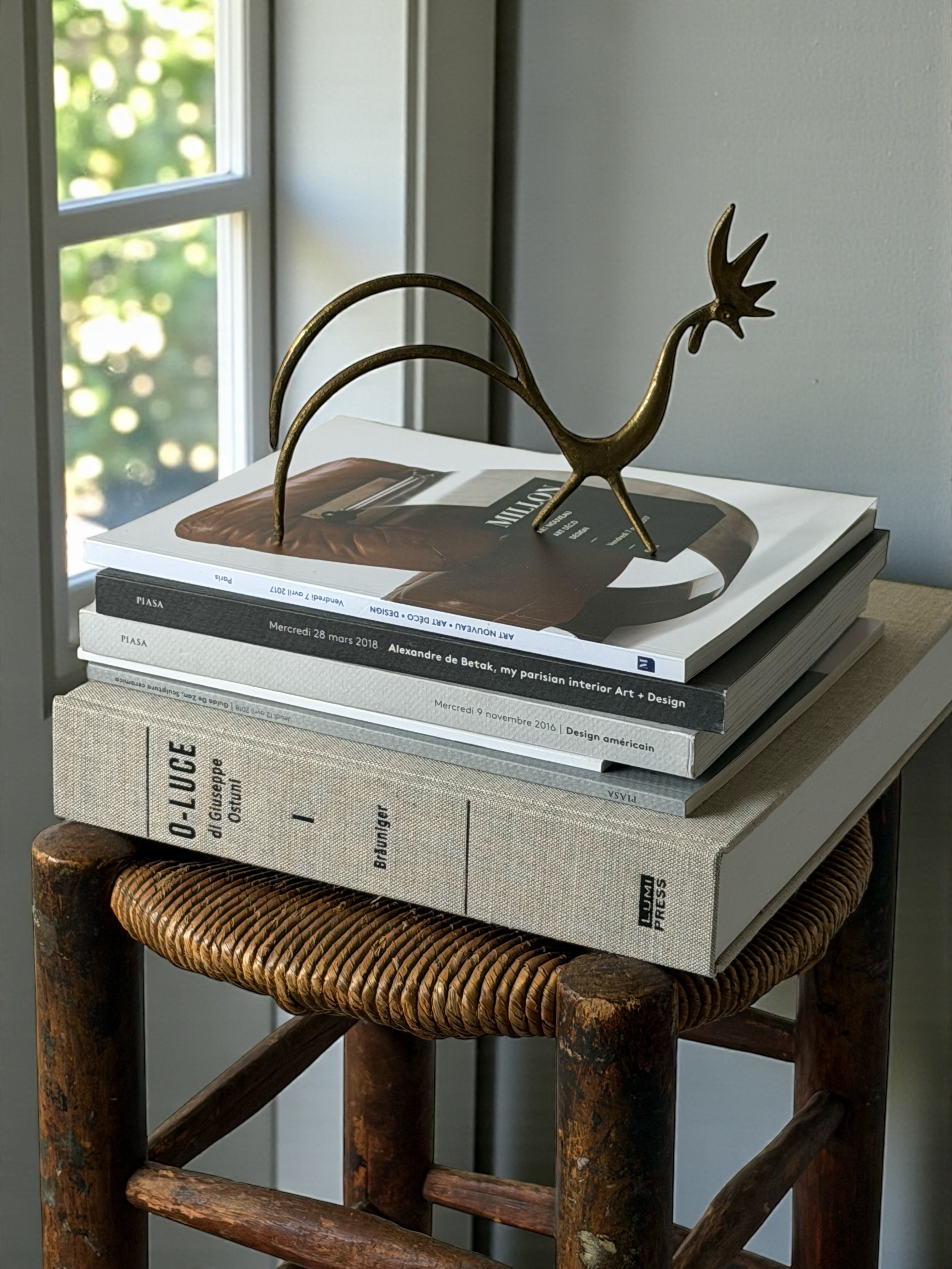 1950's Walter Bosse Solid Brass Rooster Figure